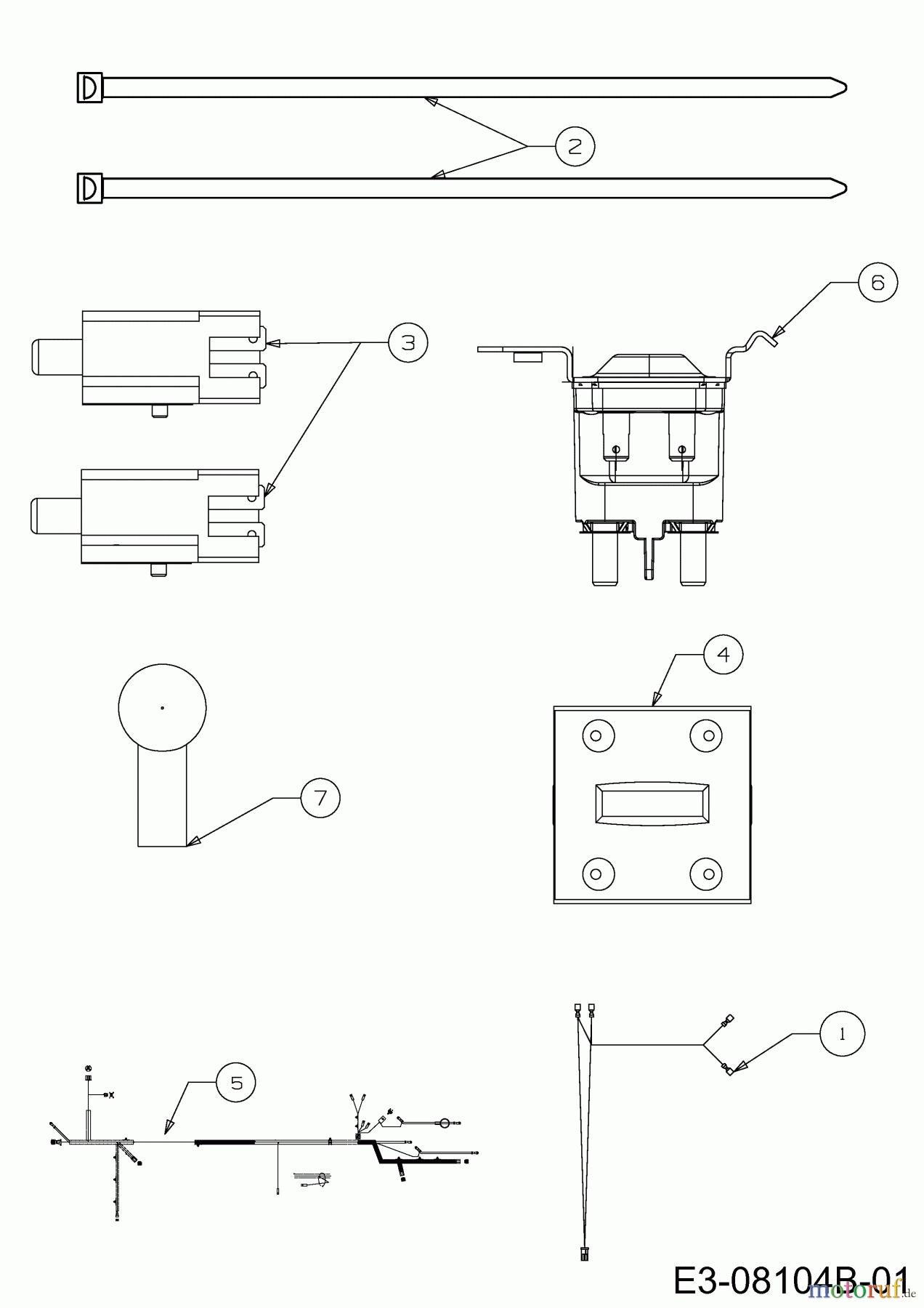 Wolf-Garten Rasentraktoren Blue Power 92.160 H 13RT71RE650 (2014) Elektroteile