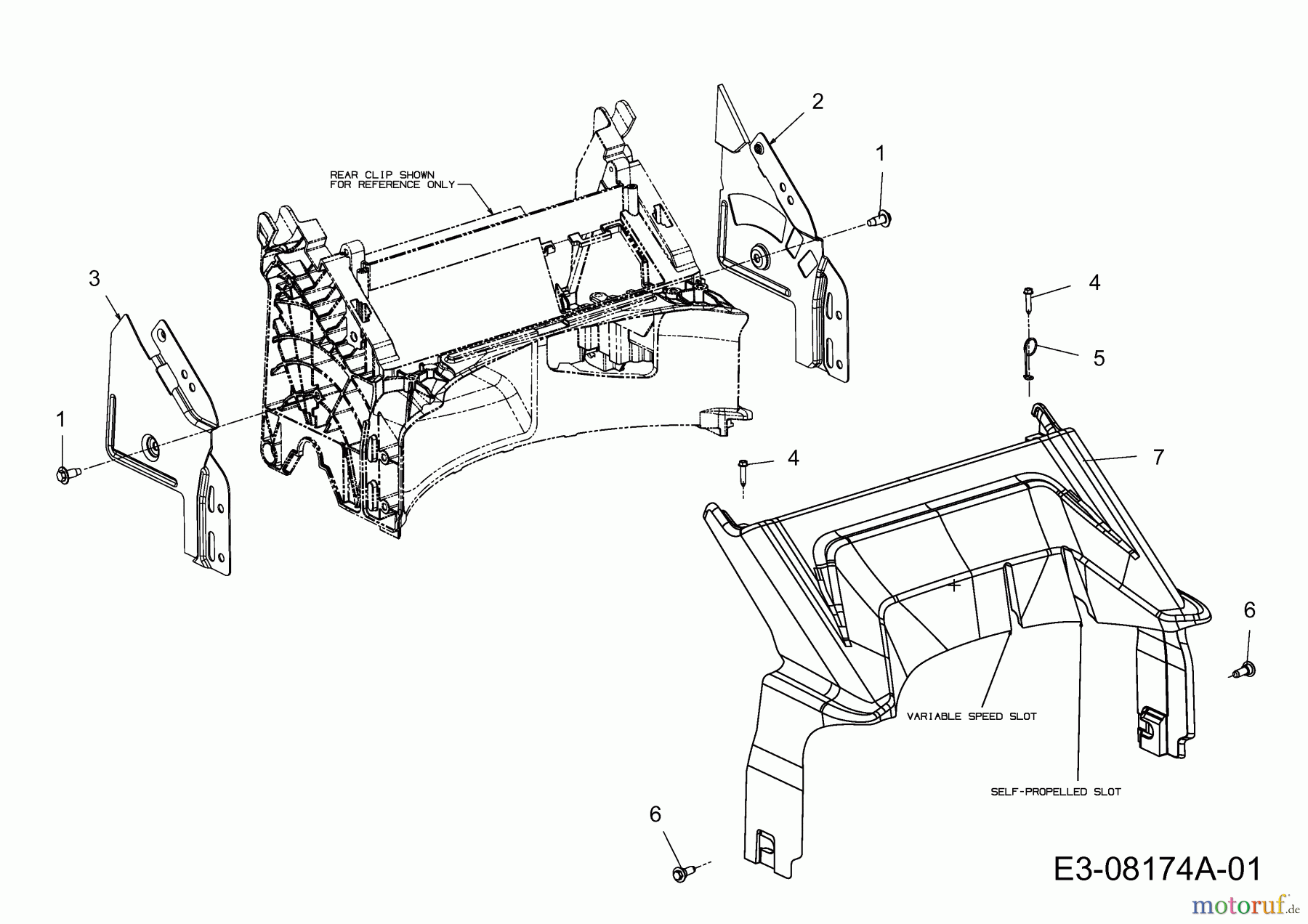 Cub Cadet Motormäher mit Antrieb CC 46 SPH HW 12AQTVAQ603 (2014) Abdeckung hinten