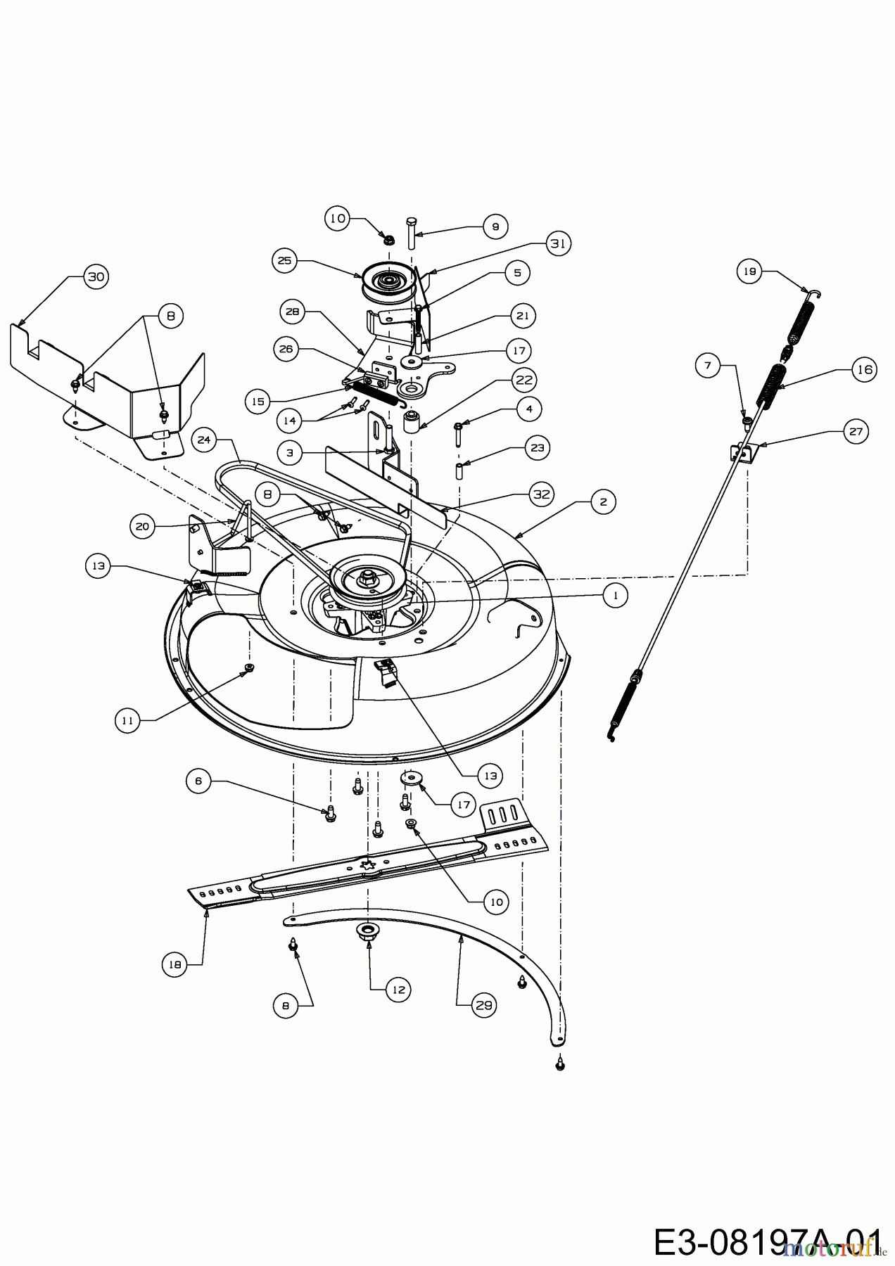 Wolf-Garten Rasentraktoren Scooter Mini / RDE 60 M 13A326EC650F (2013) Mähwerk C (24