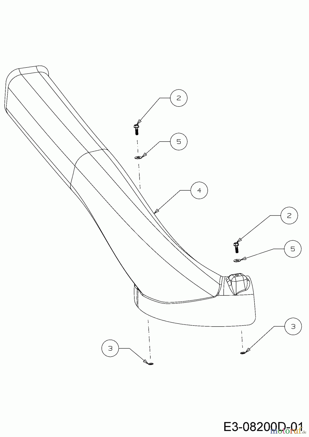 MTD Rasentraktoren Minirider 60 RDE 13AA26SC600 (2017) Auswurfschacht