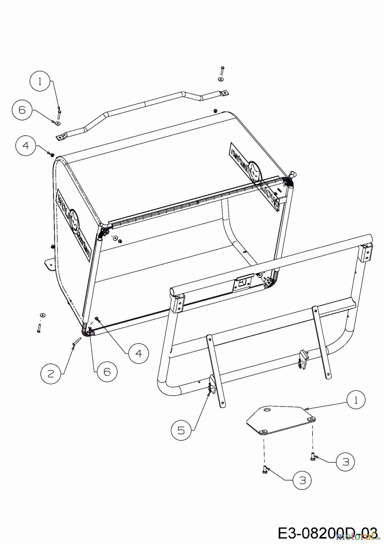 MTD Rasentraktoren Minirider 60 RDE 13AA26SC600 (2017) Anhängekupplung, Schraubensatz Grasfangsack