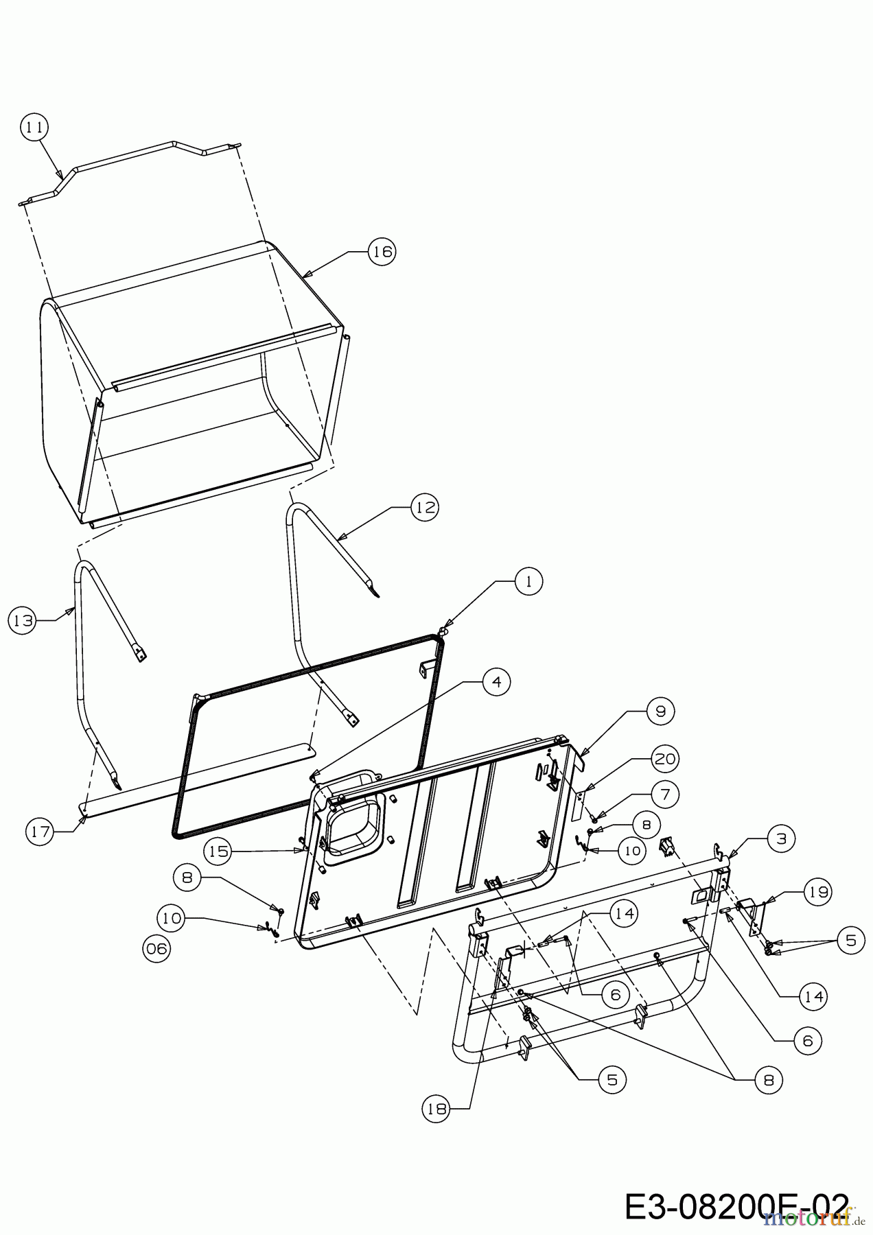 MTD Rasentraktoren Minirider 60 RDHE 13A521SC600 (2018) Grasfangeinrichtung
