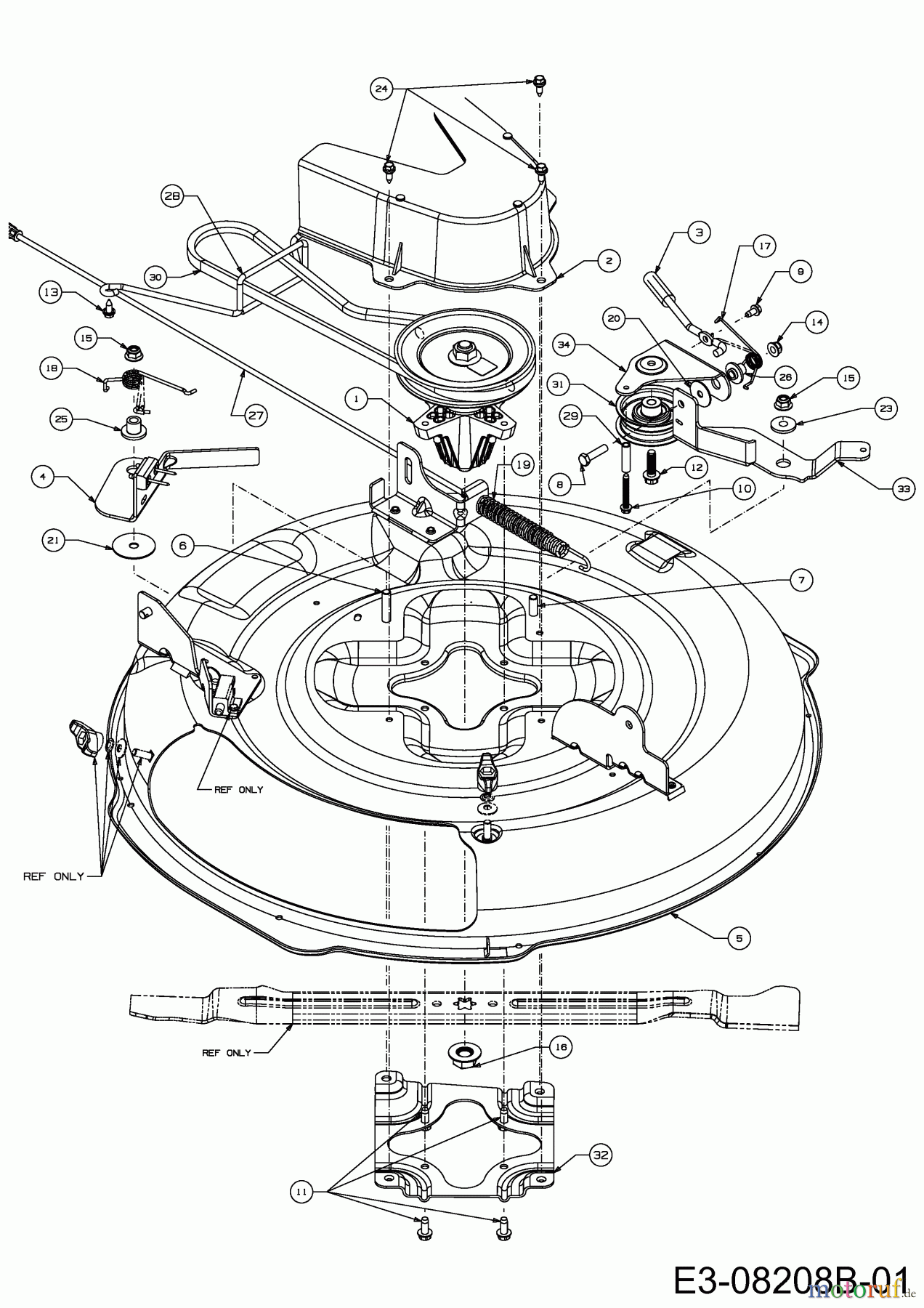  MTD Rasentraktoren 76 SD 13B226JD600  (2014) Mähwerk D (30