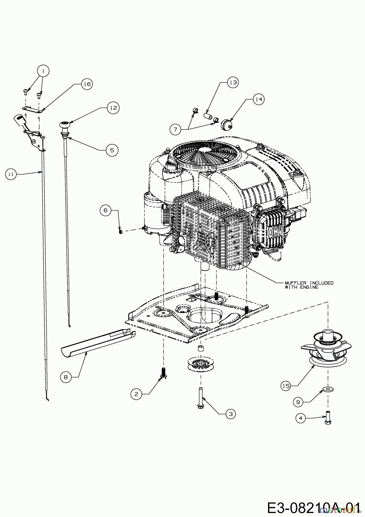 WOLF-Garten Expert Rasentraktoren Expert Scooter Pro 13B226ED650 (2014) Choke- und Gaszug, Motorzubehör