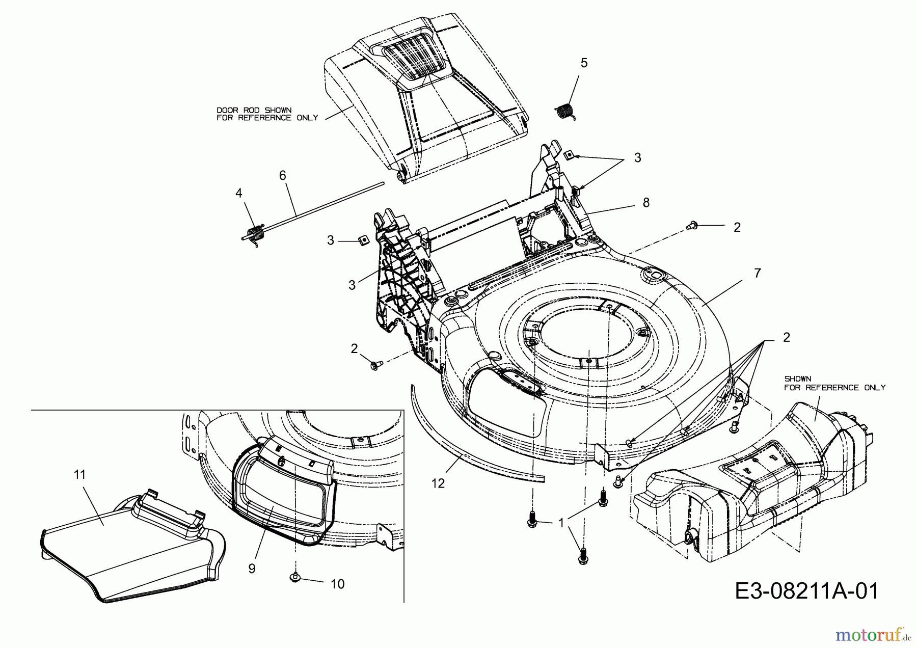  MTD Motormäher mit Antrieb Advance 53 SPK HW 12A-PN7D678  (2013) Mähwerksgehäuse