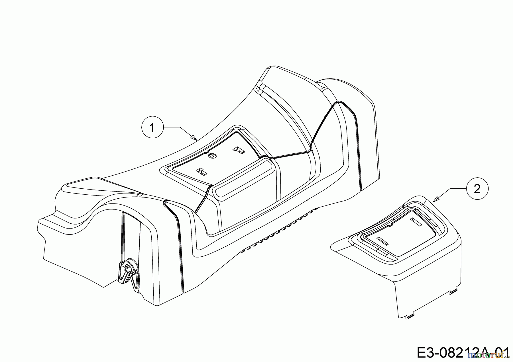 MTD Motormäher mit Antrieb Advance 53 SPKHW 12B-PN7D600 (2016) Abdeckung Vorderachse
