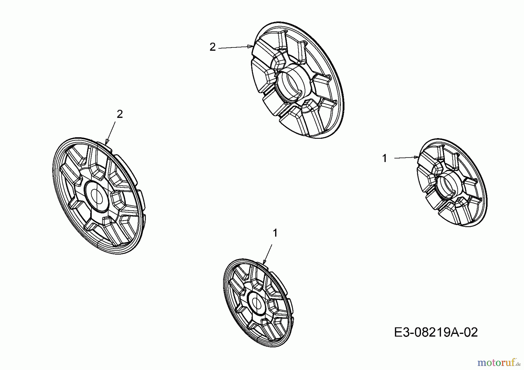 MTD Motormäher mit Antrieb BE 53 HW 12A-PH5L648 (2015) Radkappe, bis 21.01.2015
