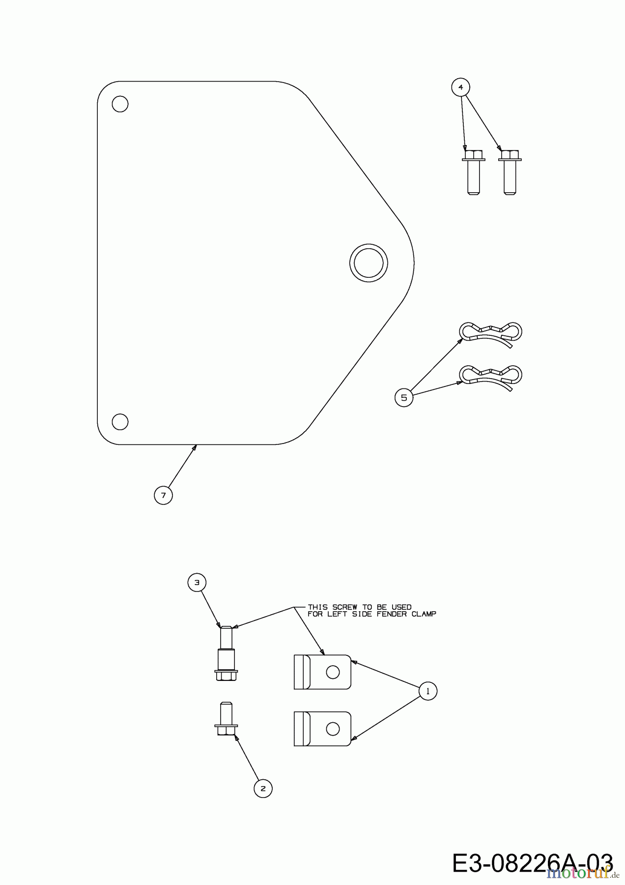 WOLF-Garten Expert Rasentraktoren Expert Scooter Pro 13B226ED650 (2014) Anhängekupplung, Schraubenbeipack Sitzwanne