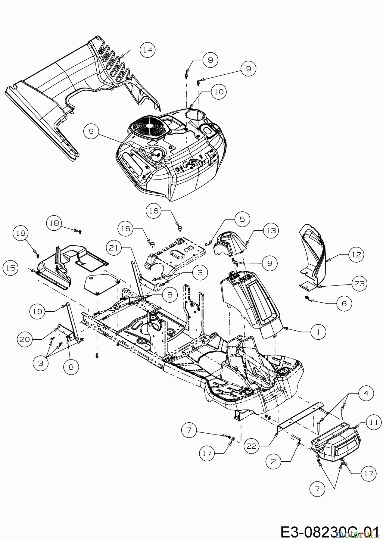  Cub Cadet Rasentraktoren LR 1 NR 76 13C226HD603  (2017) Verkleidungen