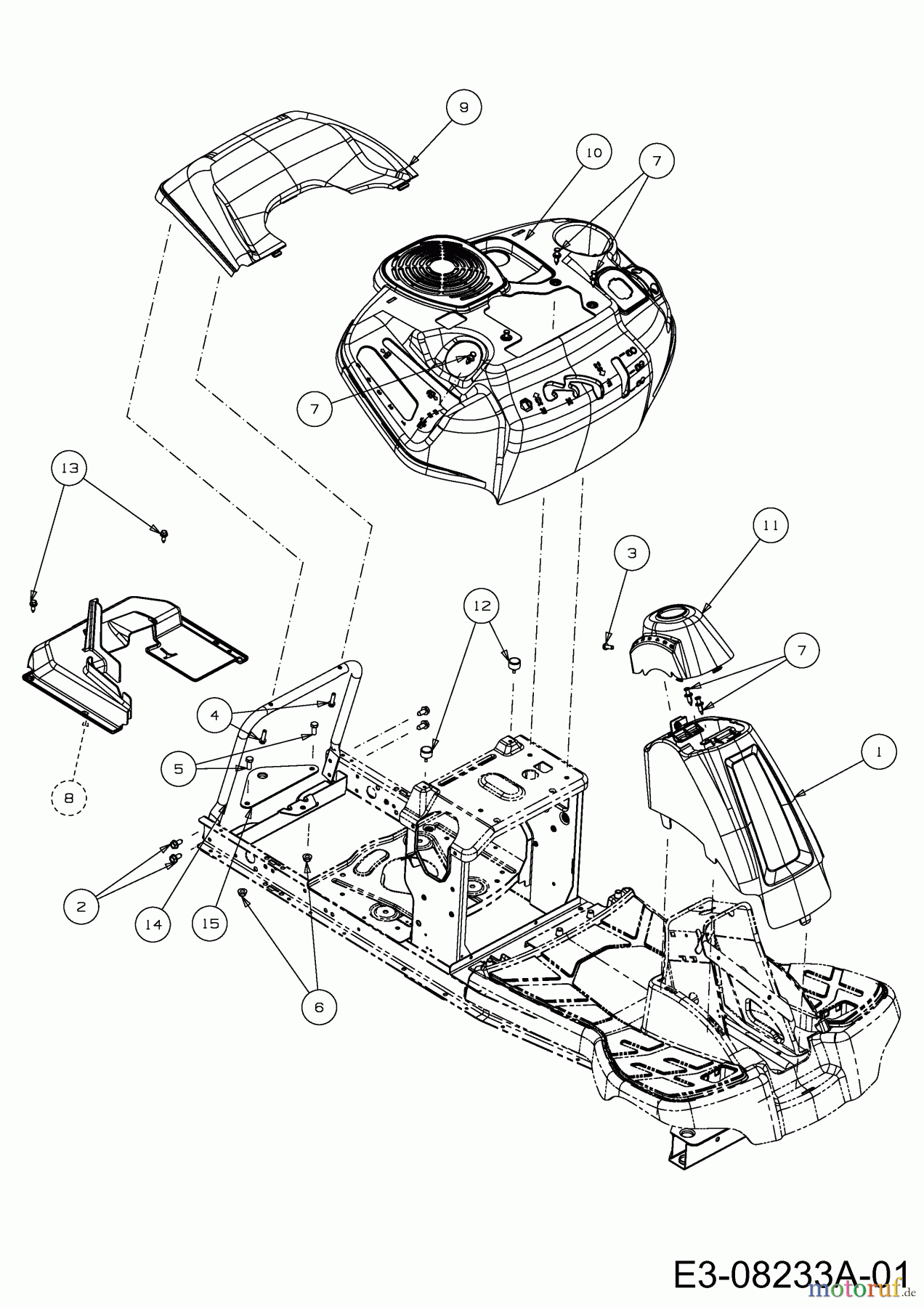  Bestgreen Rasentraktoren BG 11576 SM-13 13B226JD655  (2013) Verkleidungen