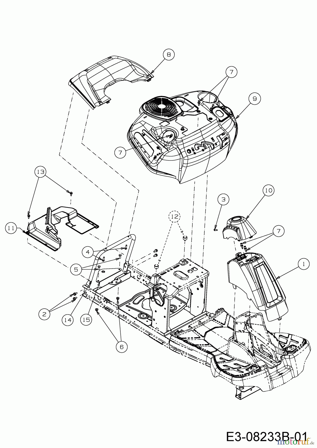  Bestgreen Rasentraktoren BG 11576 SM 13B226JD655  (2016) Verkleidungen