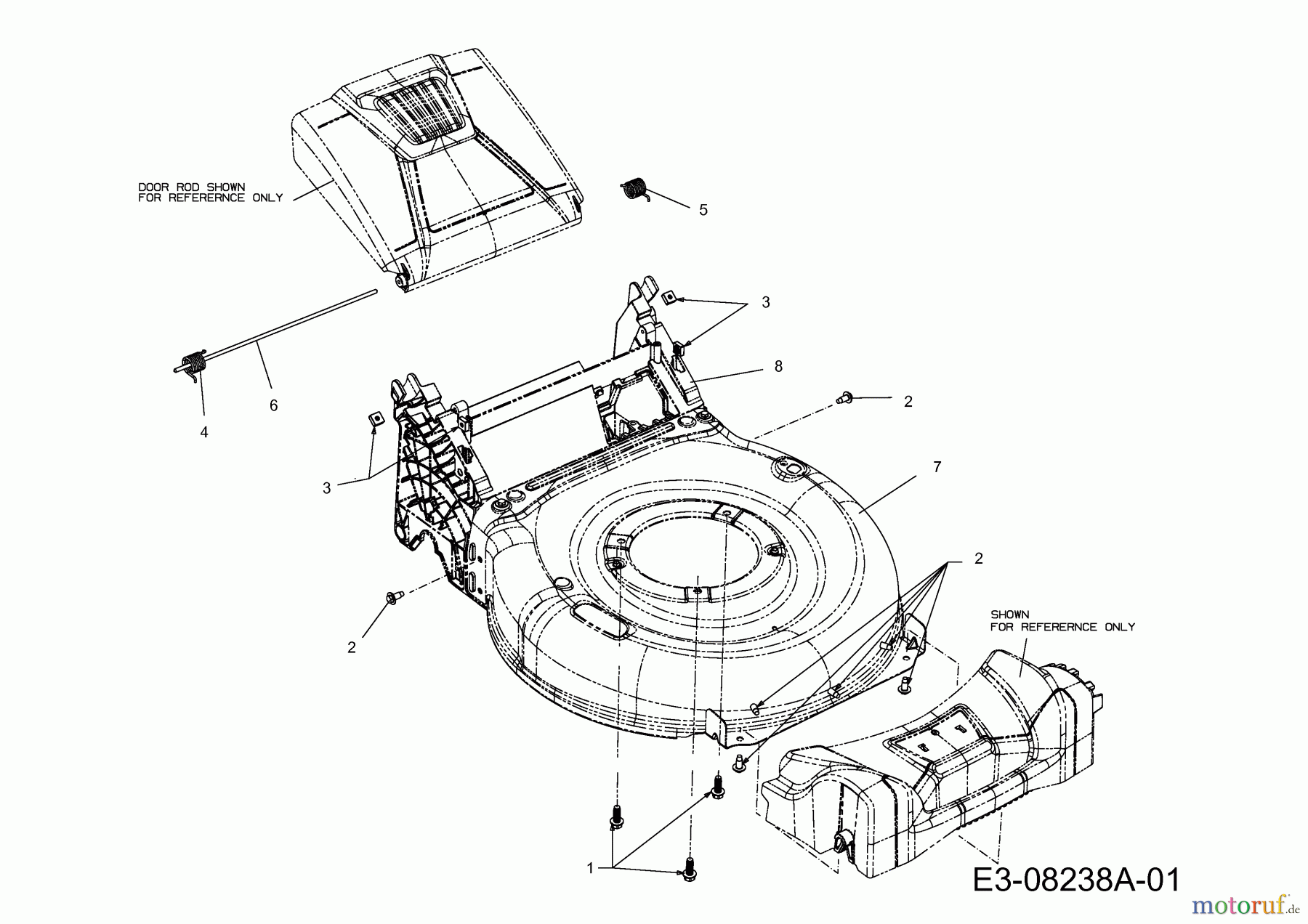 MTD Motormäher mit Antrieb Optima 53 SPB HW 12A-PH8T600 (2013) Mähwerksgehäuse