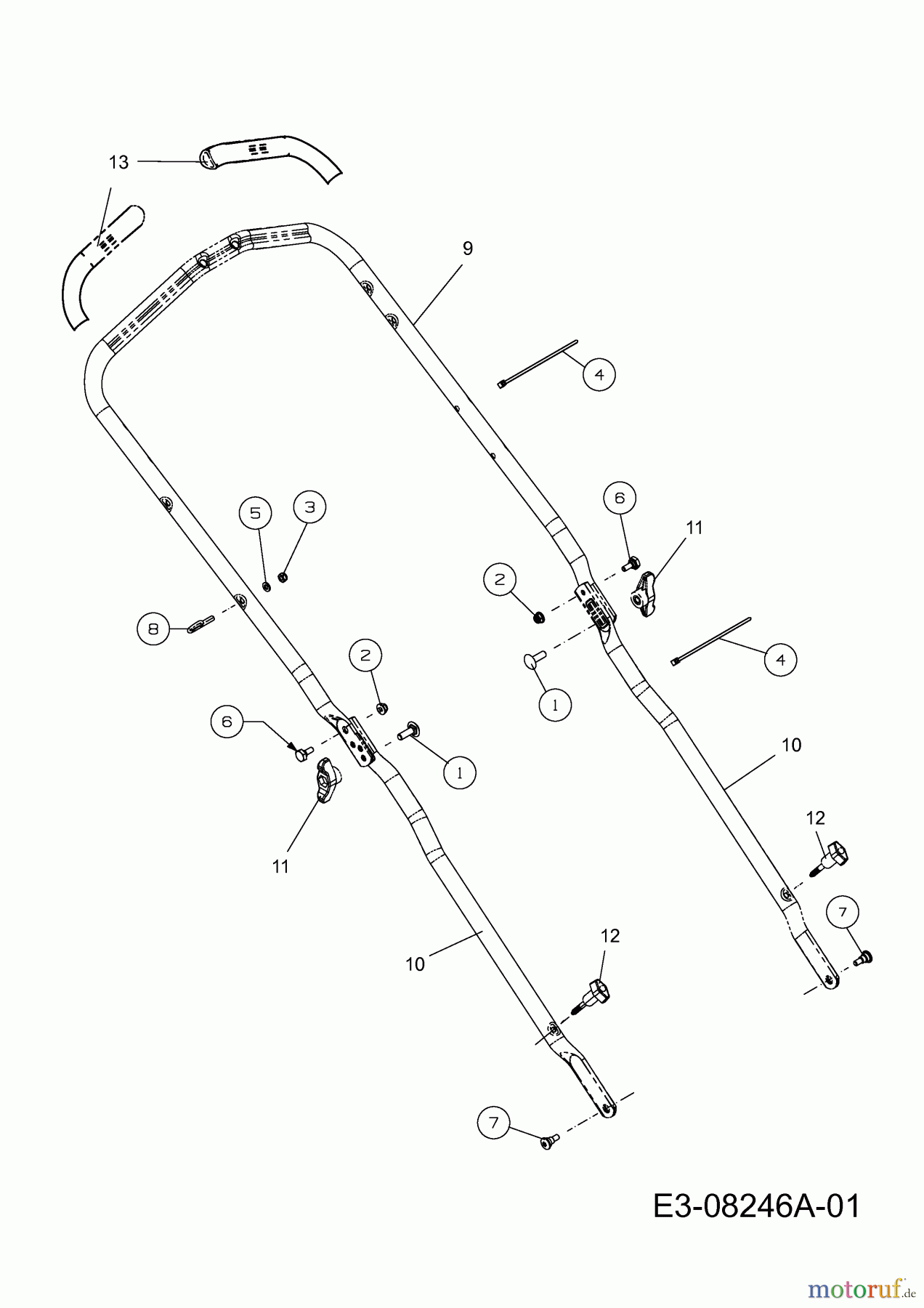 MTD Motormäher mit Antrieb Advance 53 SPKVHW 12AKPN7D600 (2013) Holm