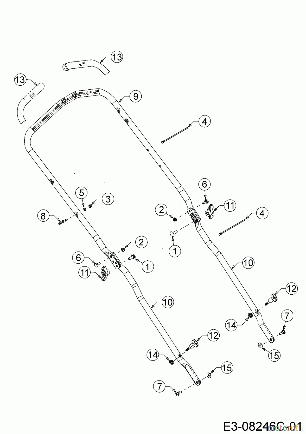 MTD Motormäher mit Antrieb Advance 53 SPKVHW 12AKPN7D600 (2017) Holm
