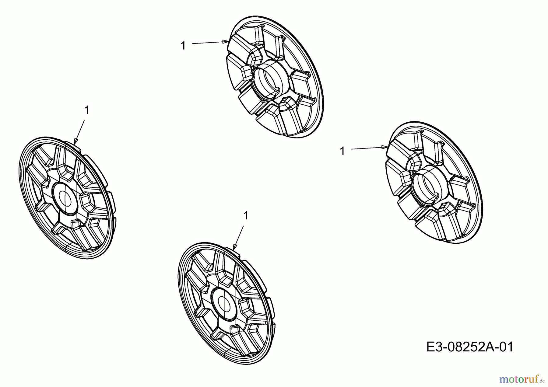 MTD Motormäher mit Antrieb Optima 53 SPB 12A-PG8R600 (2014) Radkappen