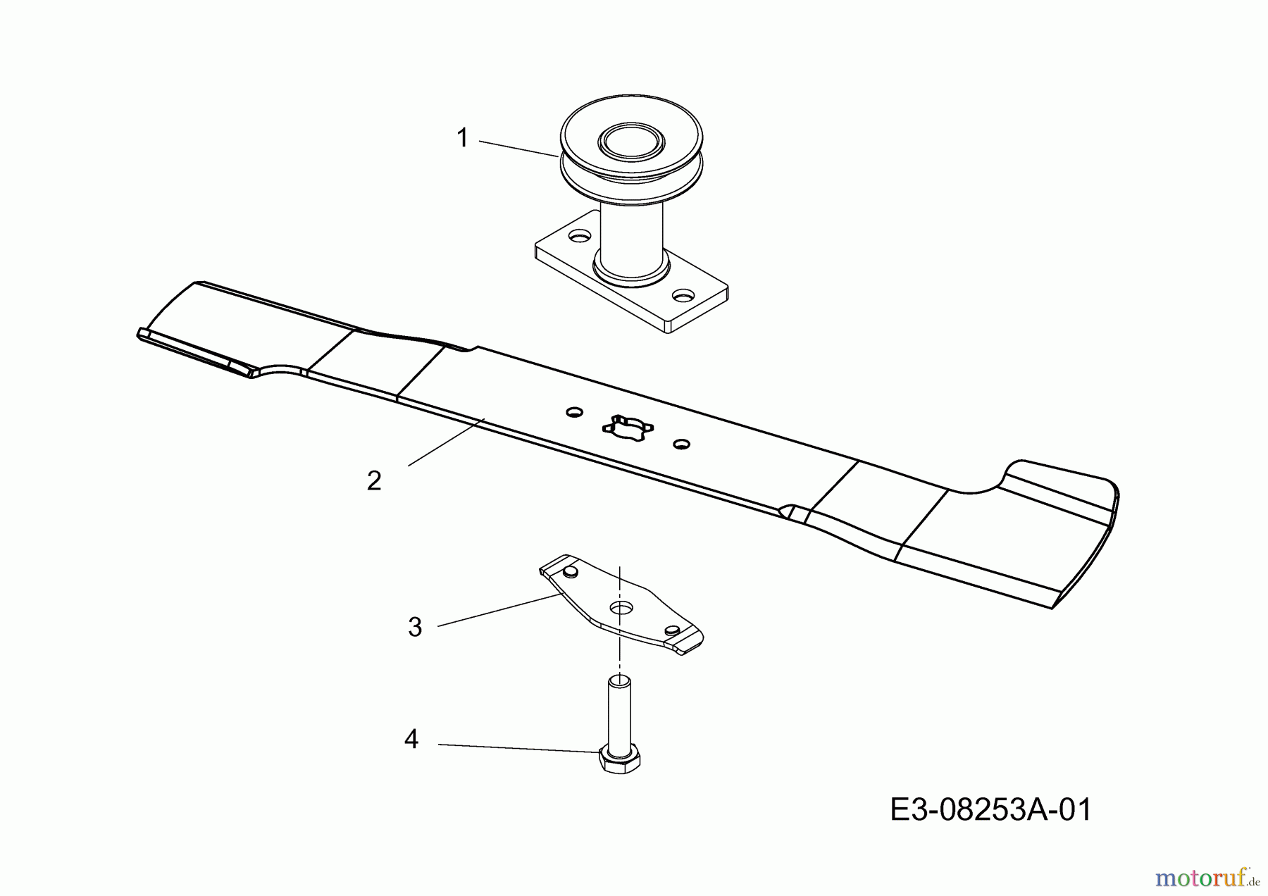  MTD Motormäher mit Antrieb Smart 53 SPO 12A-PCJT600  (2013) Messer, Messeraufnahme