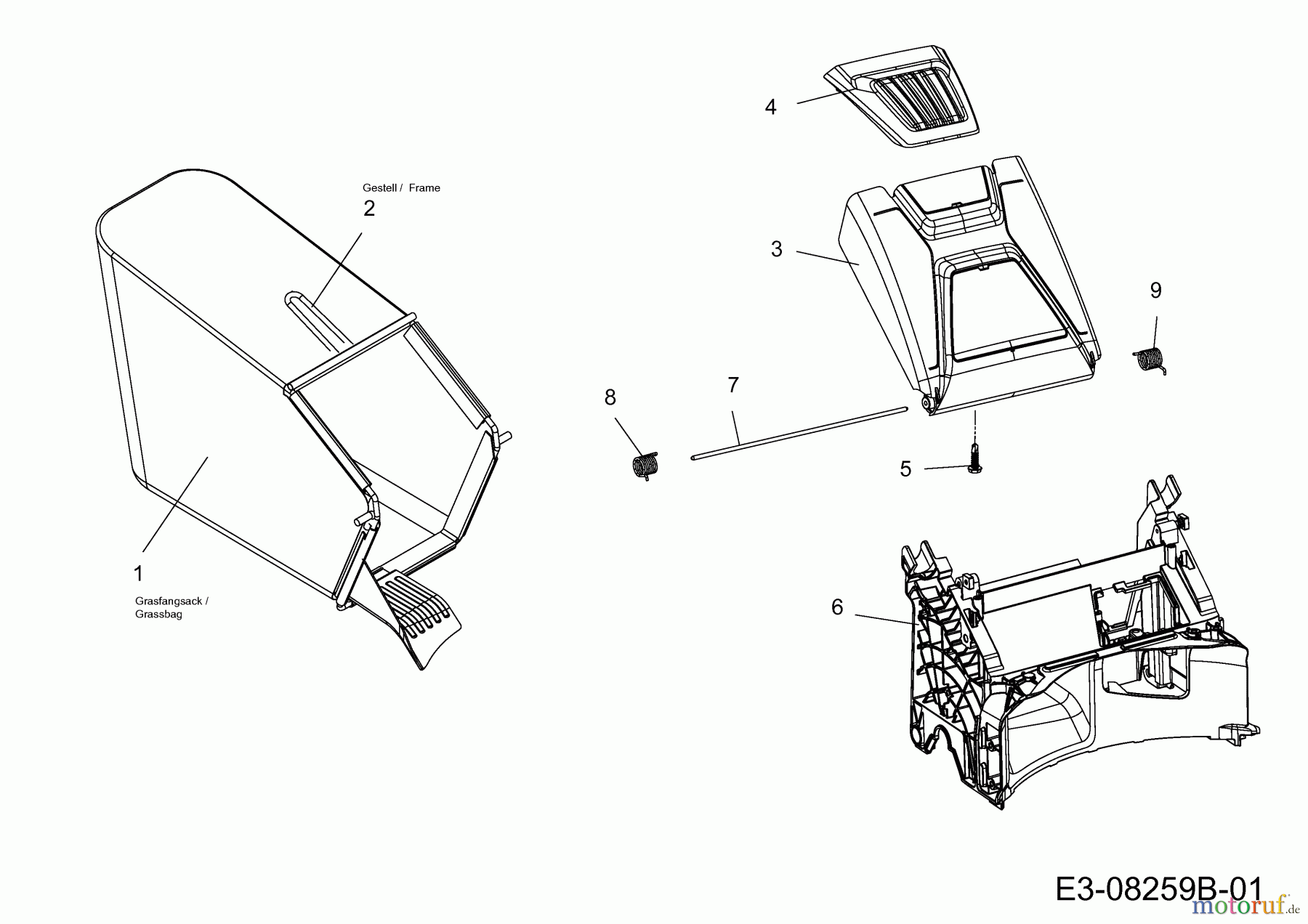  MTD Motormäher mit Antrieb Optima 53 SPOEHW 12AEPHS7600  (2015) Grasfangsack, Heckklappe, Leitstück hinten