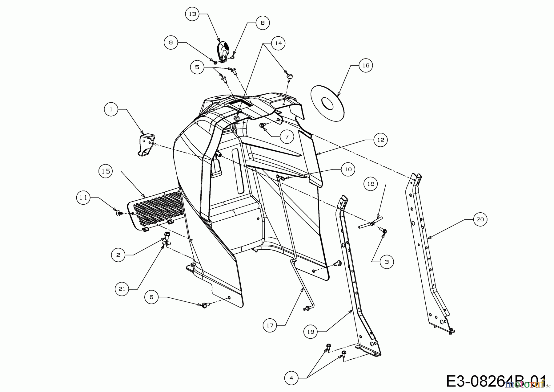 WOLF-Garten Expert Rasentraktoren Expert 107.175 A 13BD90WG650 (2014) Armaturenbrett