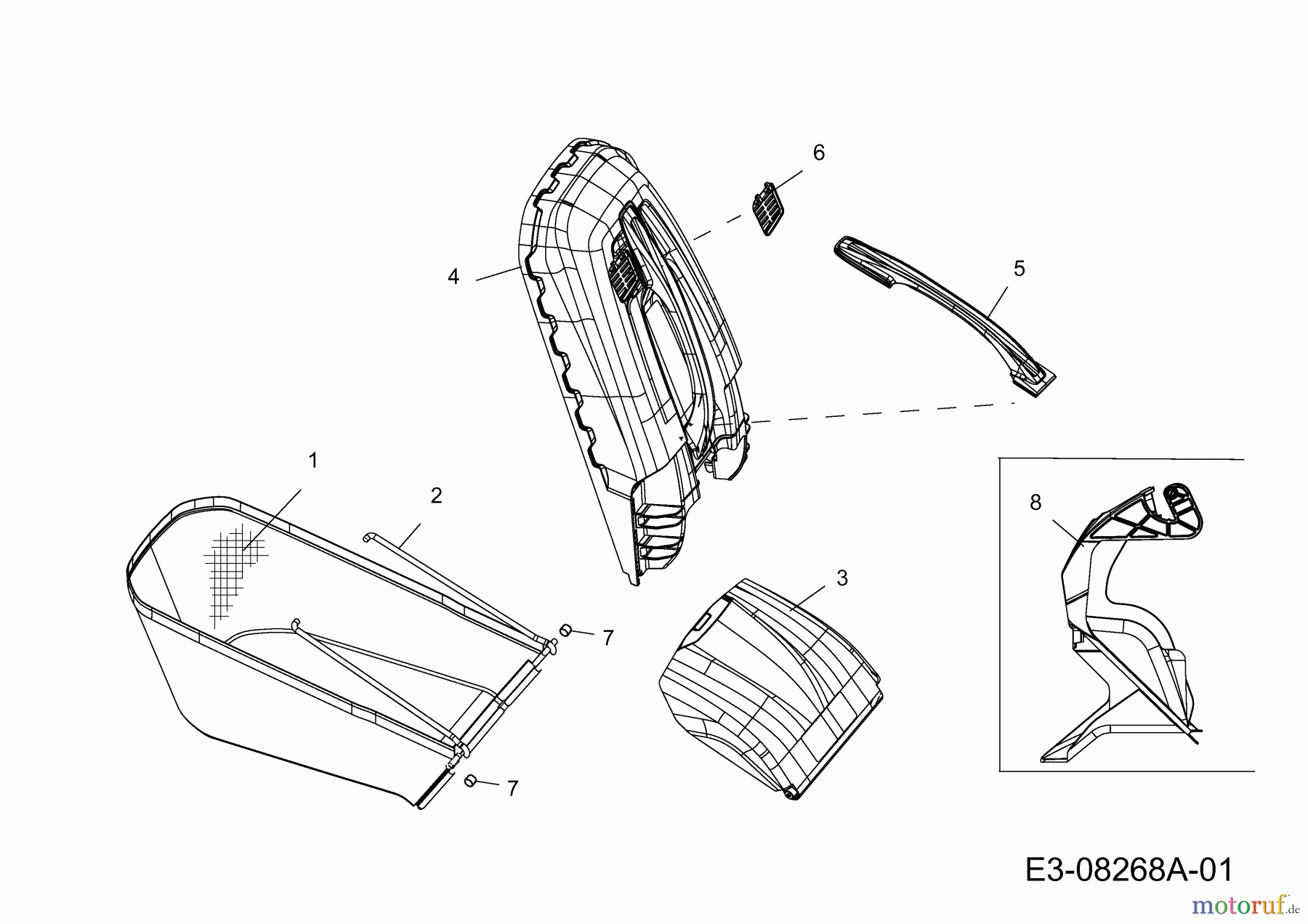 Massey Ferguson Motormäher mit Antrieb MF 46 SPB 12A-K15E695 (2013) Grasfangsack