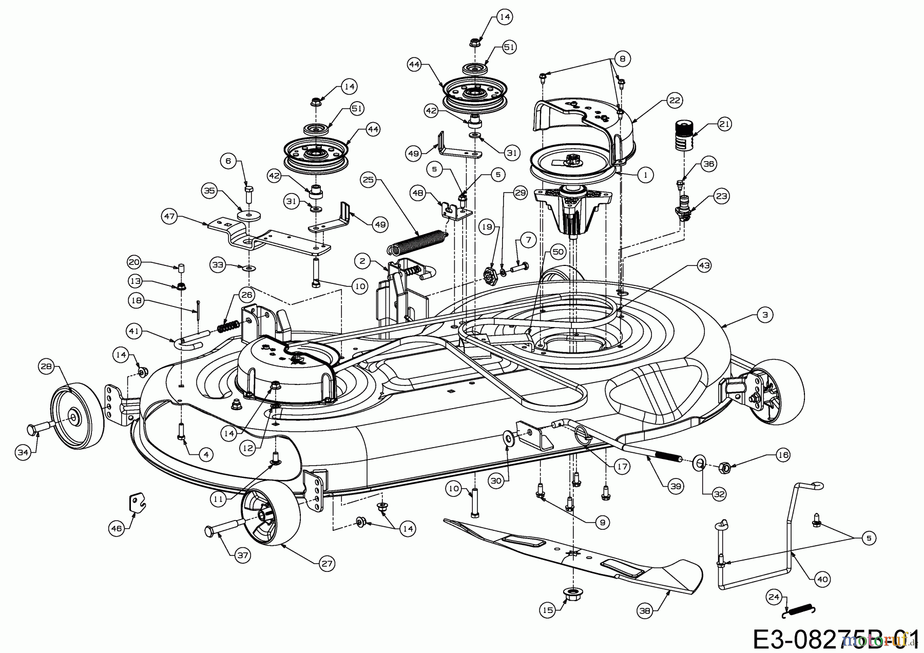  Cub Cadet Rasentraktoren CC 1022 KHT 13HF93AT603  (2014) Mähwerk T (46