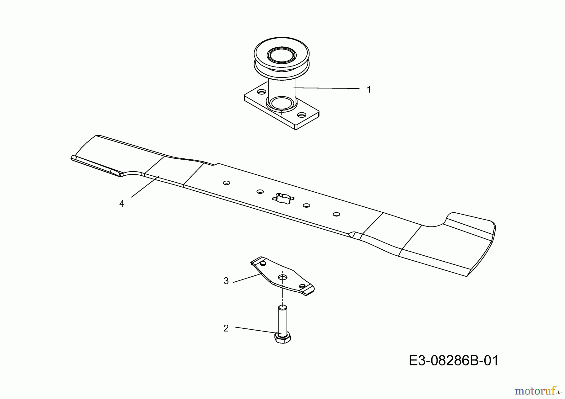 WOLF-Garten Expert Motormäher mit Antrieb Expert 53 BA 12B-Q56K650 (2014) Messer, Messeraufnahme