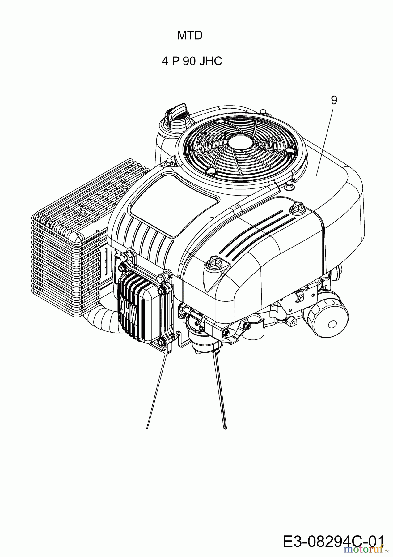 WOLF-Garten Expert Rasentraktoren Scooter Pro 13B226ED650 (2014) Motor MTD