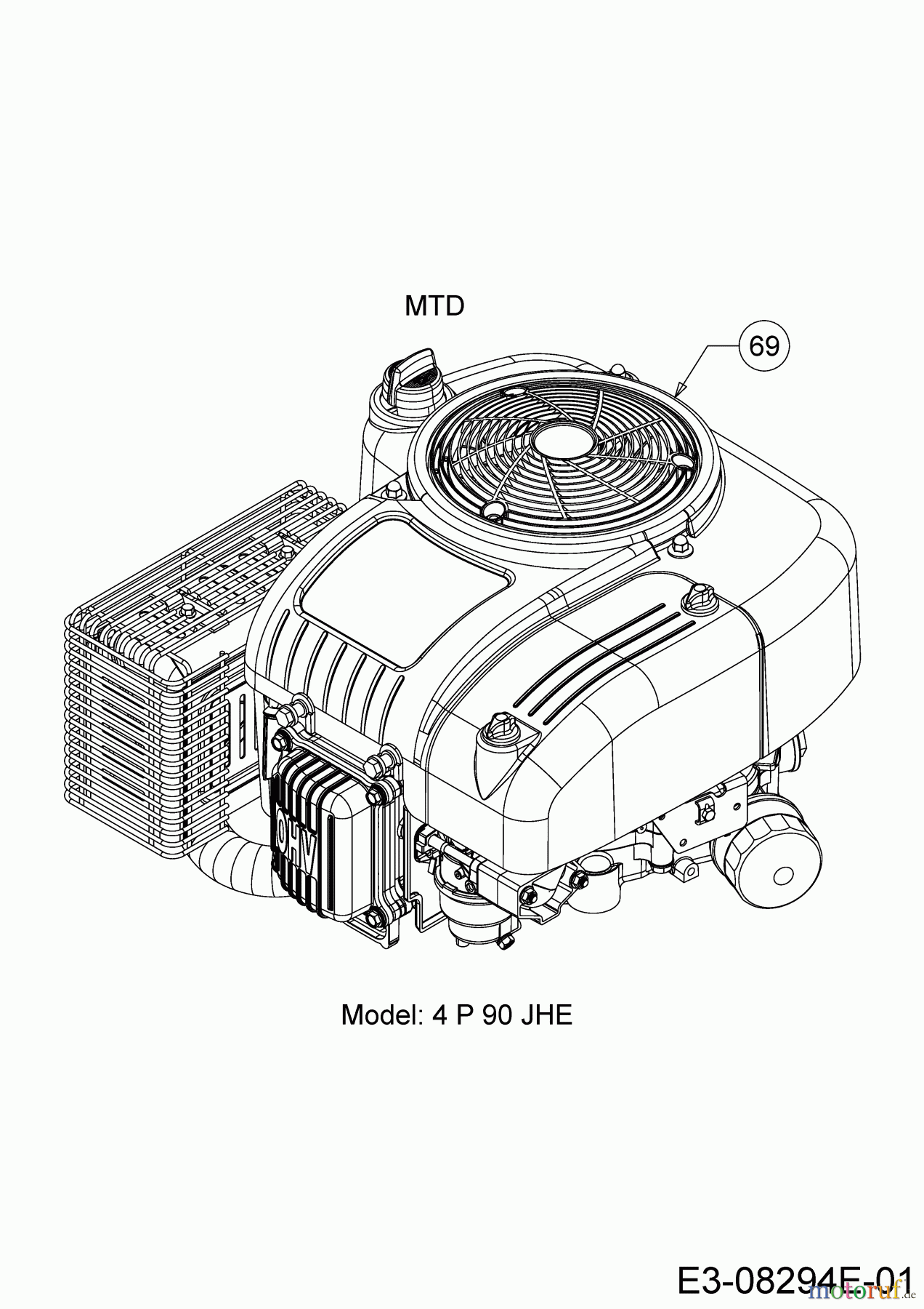 Cub Cadet Rasentraktoren LR 2 NR 76 13B221HD603 (2017) Motor MTD
