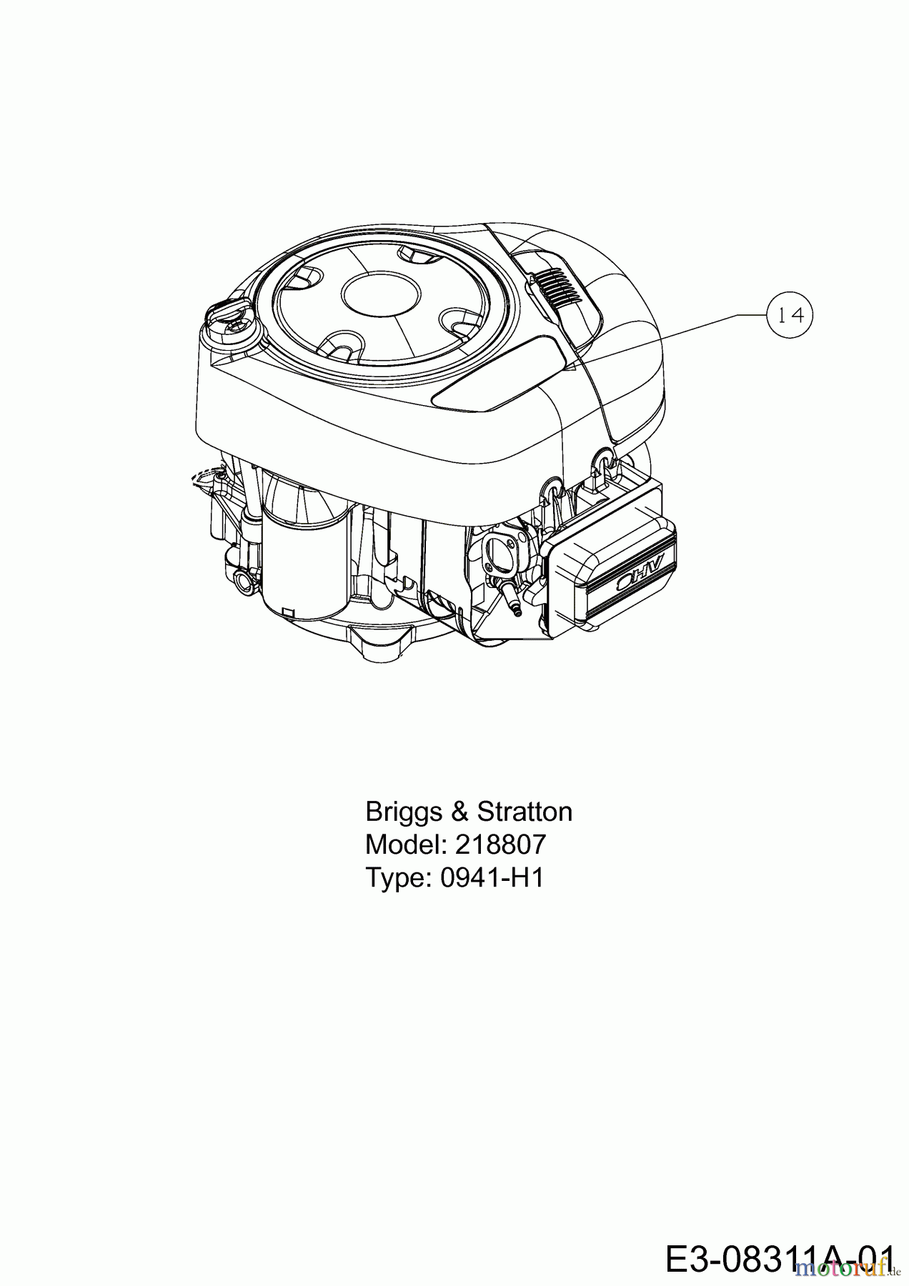 MTD Rasentraktoren LT 96 Edition-Suisse 12/13 13CH771F679H (2013) Motor Briggs & Stratton