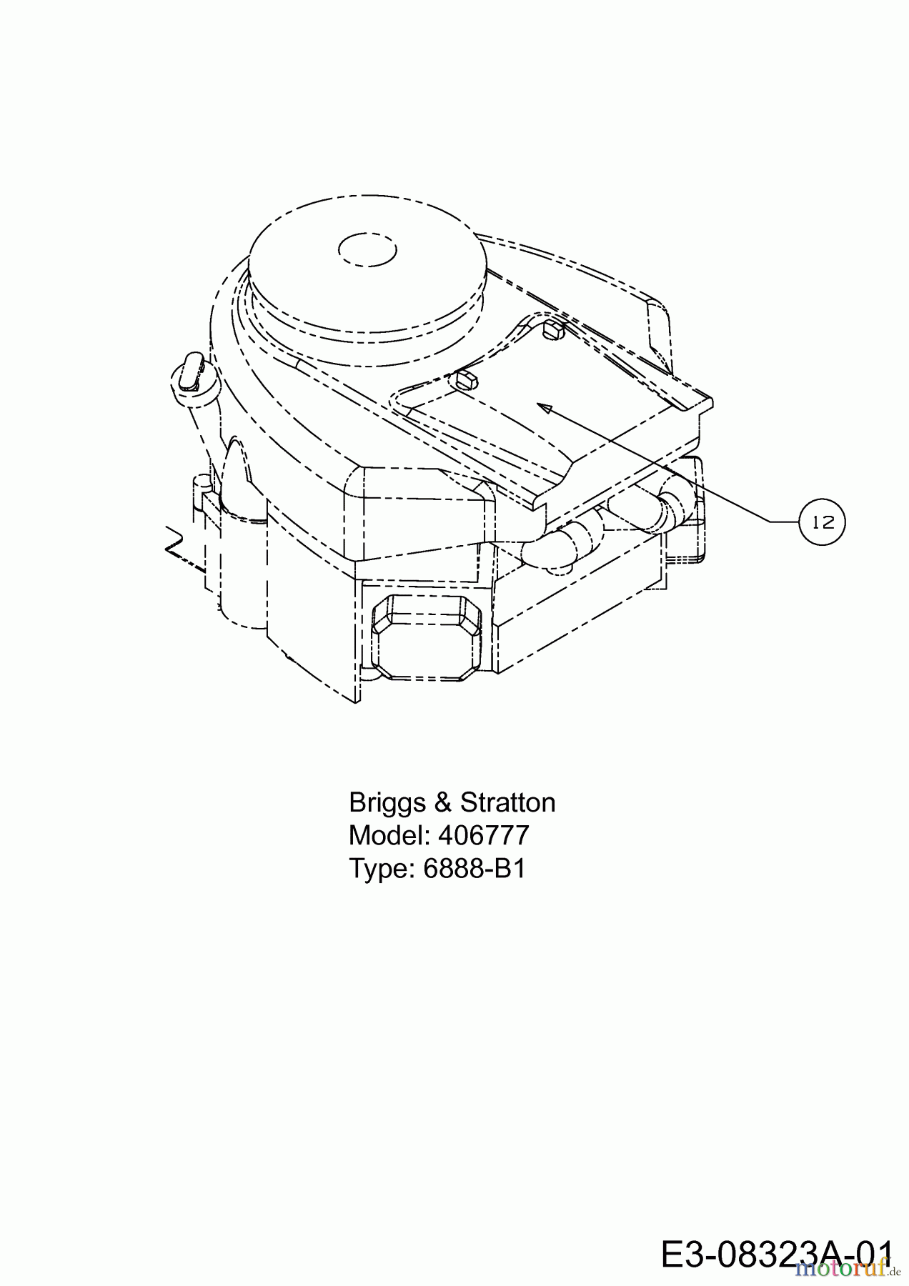Kts Rasentraktoren Rasentrac 107 T/200 13BT76KG677 (2013) Motor Briggs & Stratton