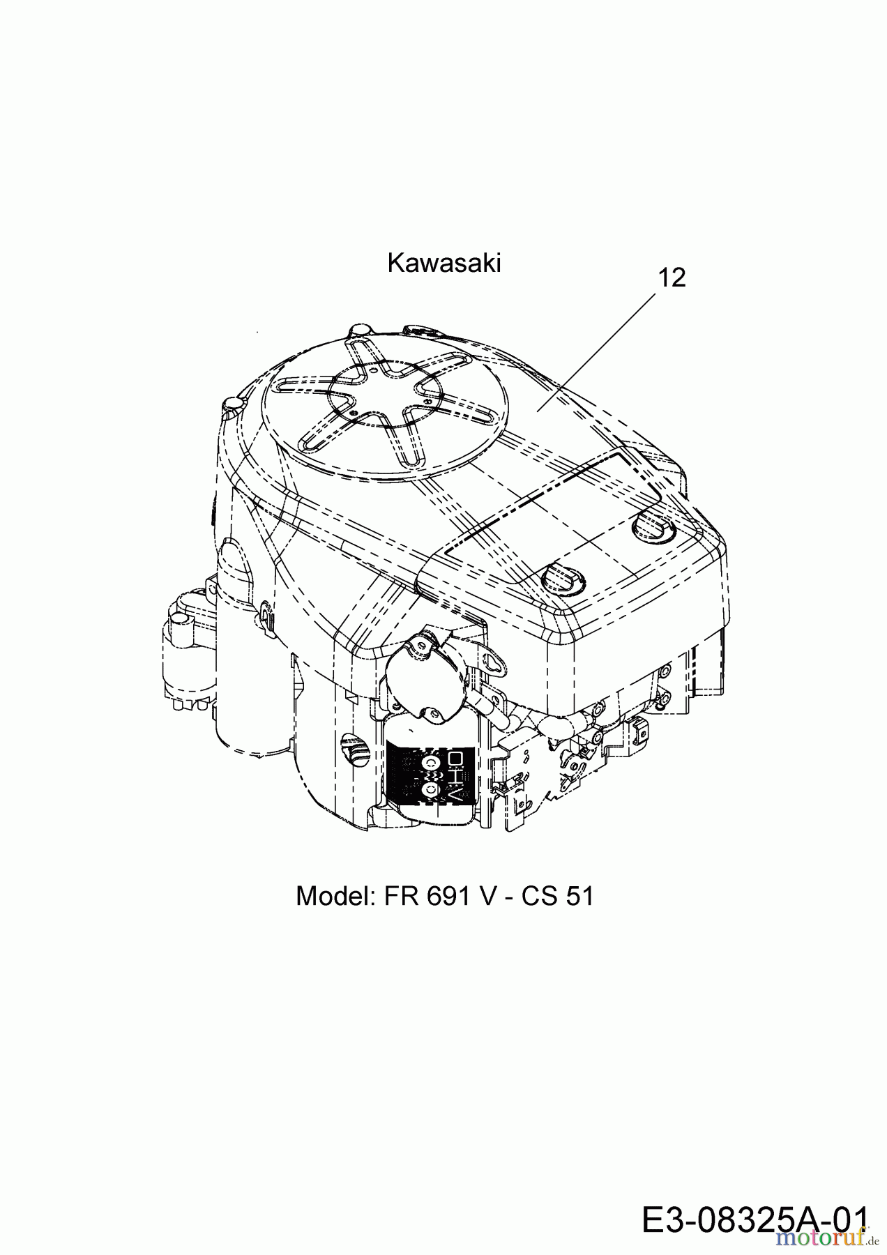 Cub Cadet Rasentraktoren CC 1024 KHJ 13AI91AJ603 (2013) Motor Kawasaki