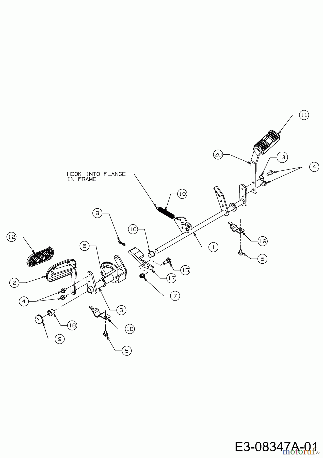 MTD Rasentraktoren LTEX 92 A 13AM98KE682 (2013) Pedale