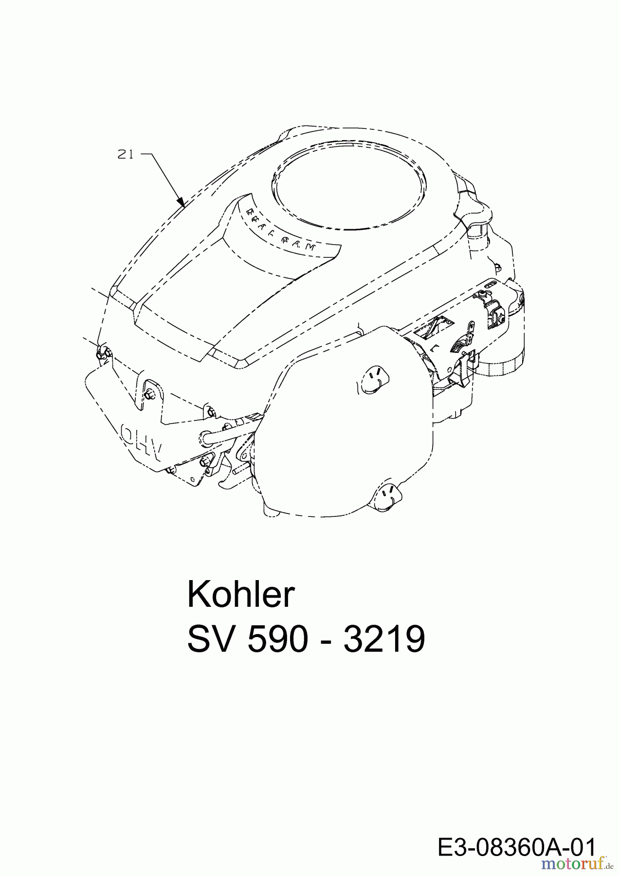 Cub Cadet Zero Turn RZT 42 17AE2ACS603 (2013) Motor Kohler