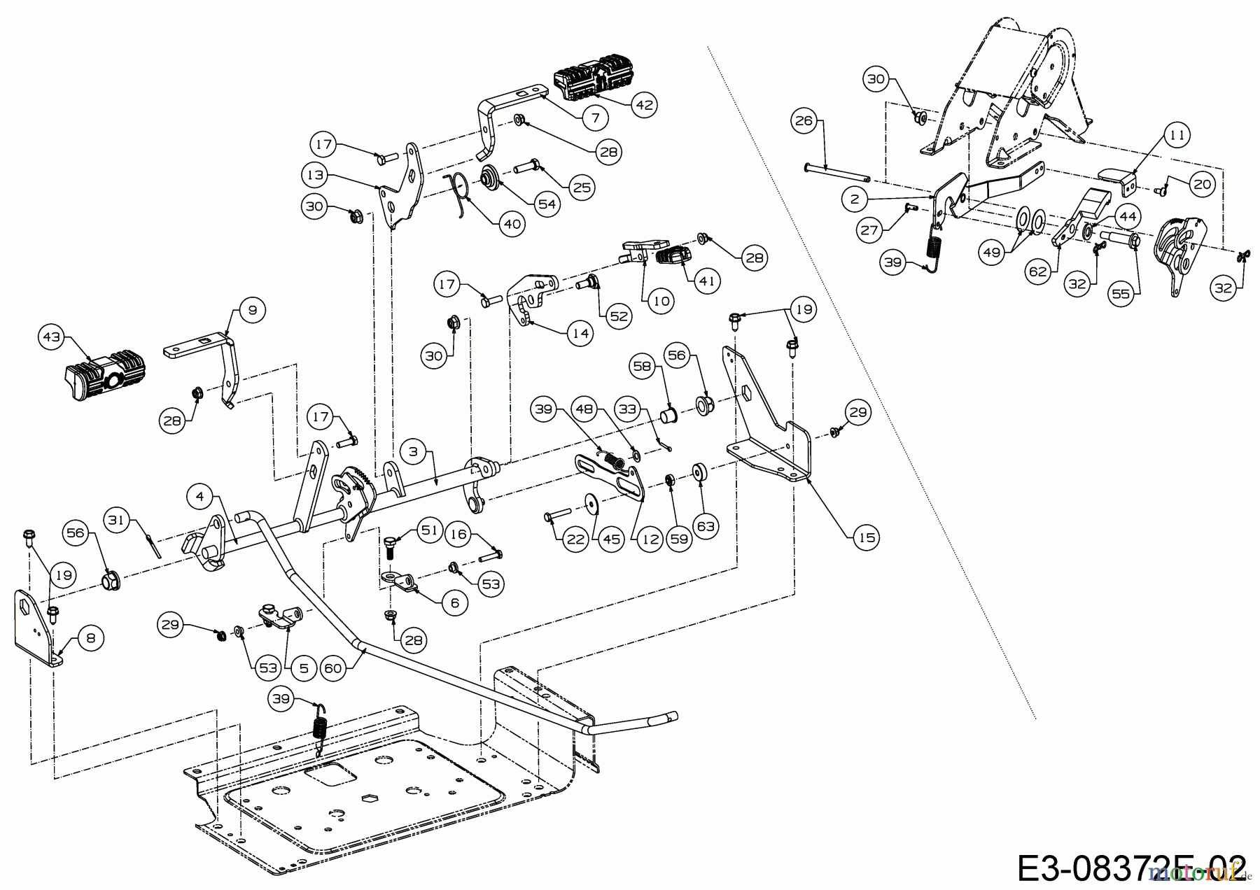 Cub Cadet Zero Turn XZ 2-50 17AICBDQ603 (2017) Pedale