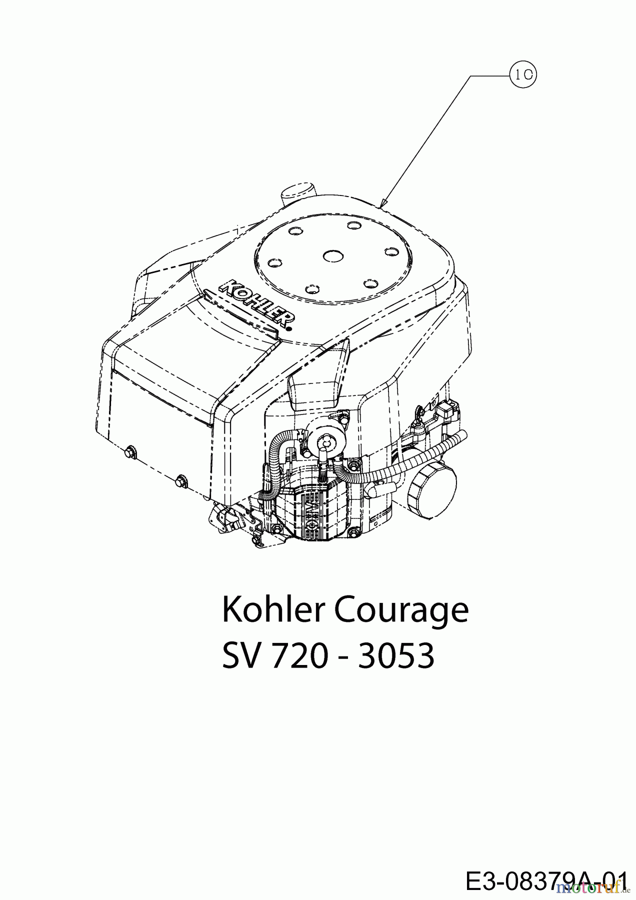 Cub Cadet Zero Turn RZTS 46 17AFCBDT603 (2013) Motor Kohler