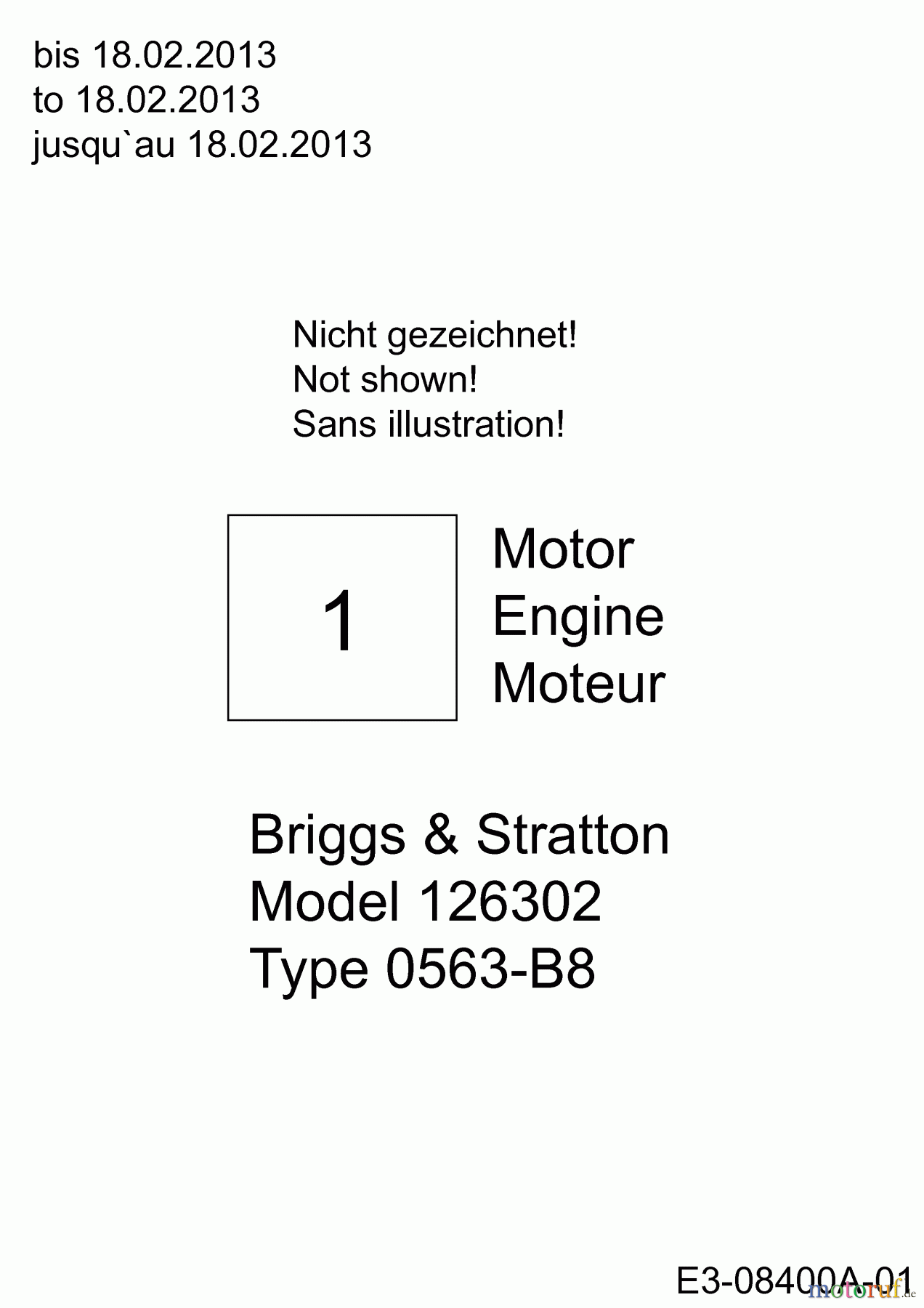 MTD Motorvertikutierer VG 45 B 16CH6A0E678 (2013) Motor Briggs & Stratton bis 18.02.2013