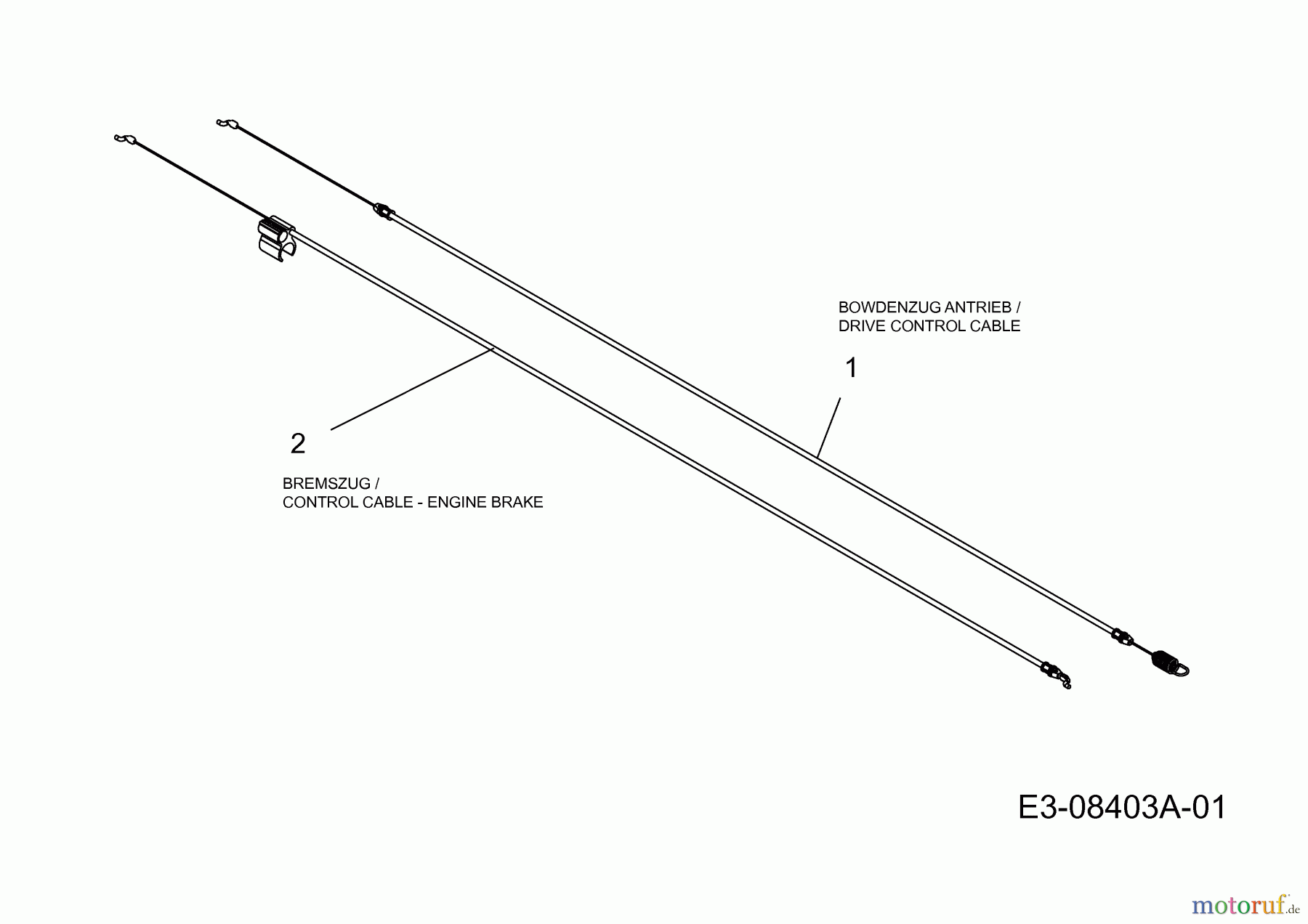 Lux Tools Motormäher mit Antrieb B 48 HMAECO 12A-129L694 (2014) Bowdenzüge