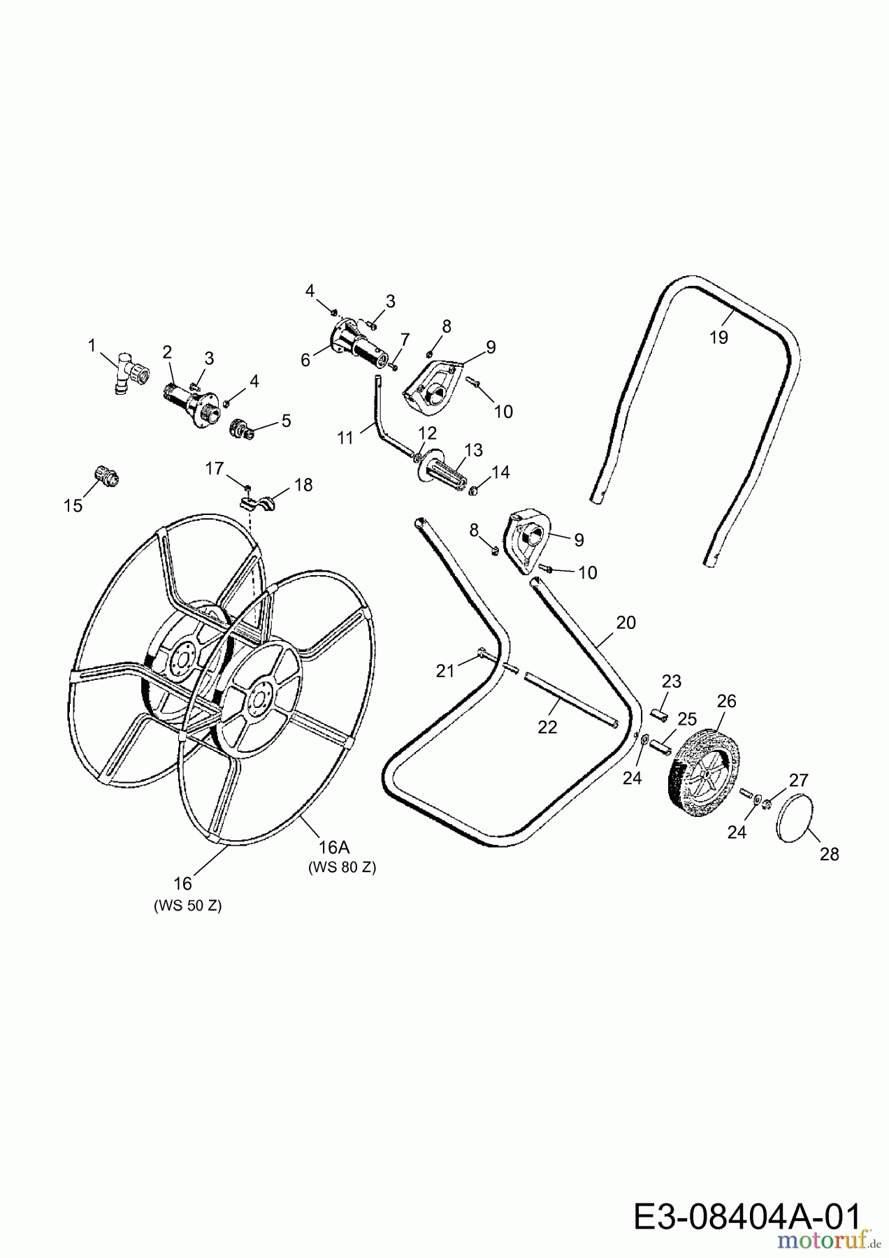 Wolf-Garten Schlauchwagen WS 50 Z 5222000 (2015) Grundgerät