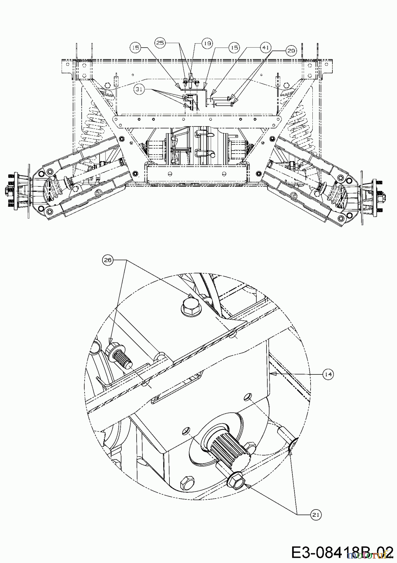 Massey Ferguson Utility Vehicle MF 20 MD 37AK468D695 (2017) Befestigung Differential hinten