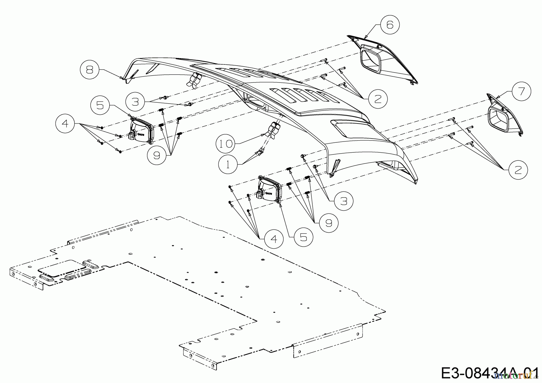  Cub Cadet Utility Vehicle Volunteer 37AK466D603  (2013) Motorhaube C-Style