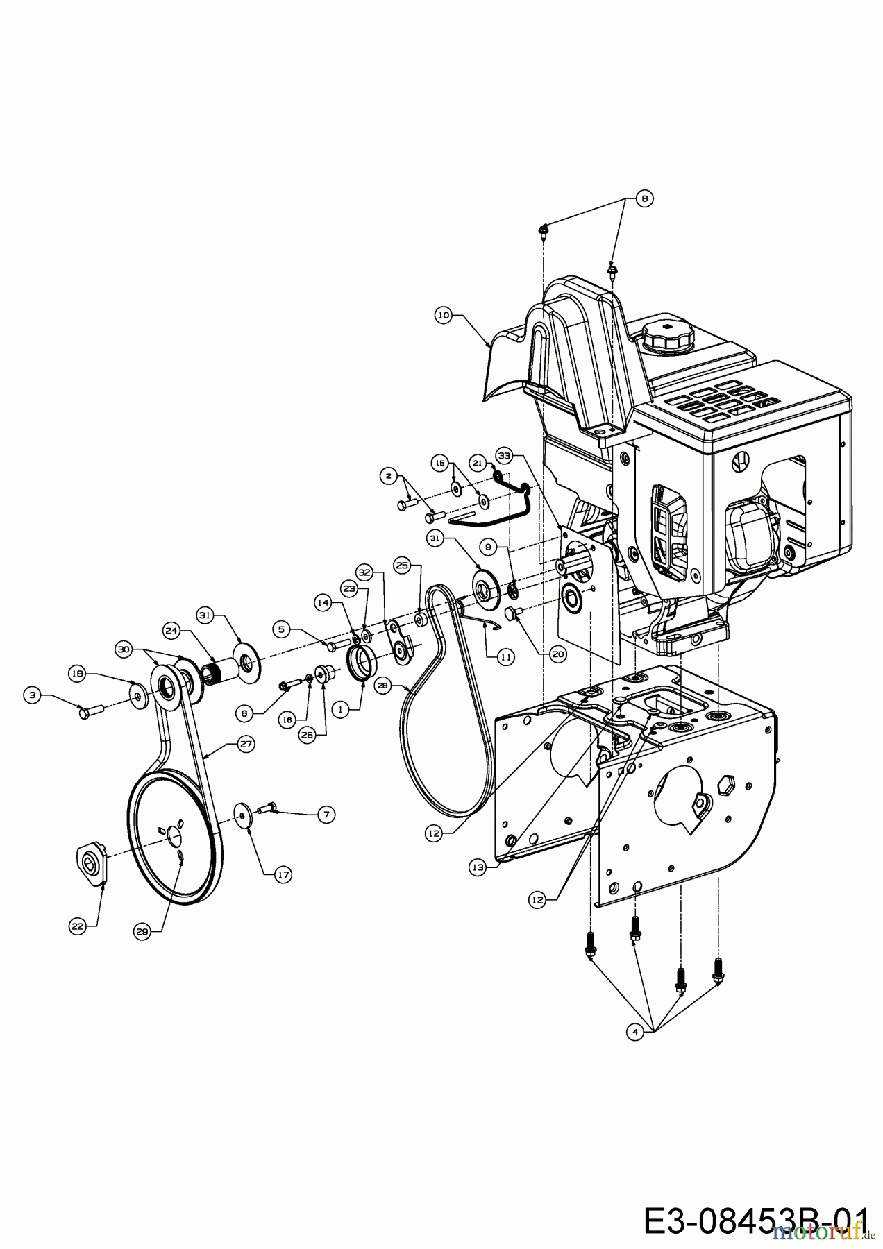  MTD Schneefräsen Optima ME 66 T 31AY74T3678  (2015) Fahrantrieb, Fräsantrieb