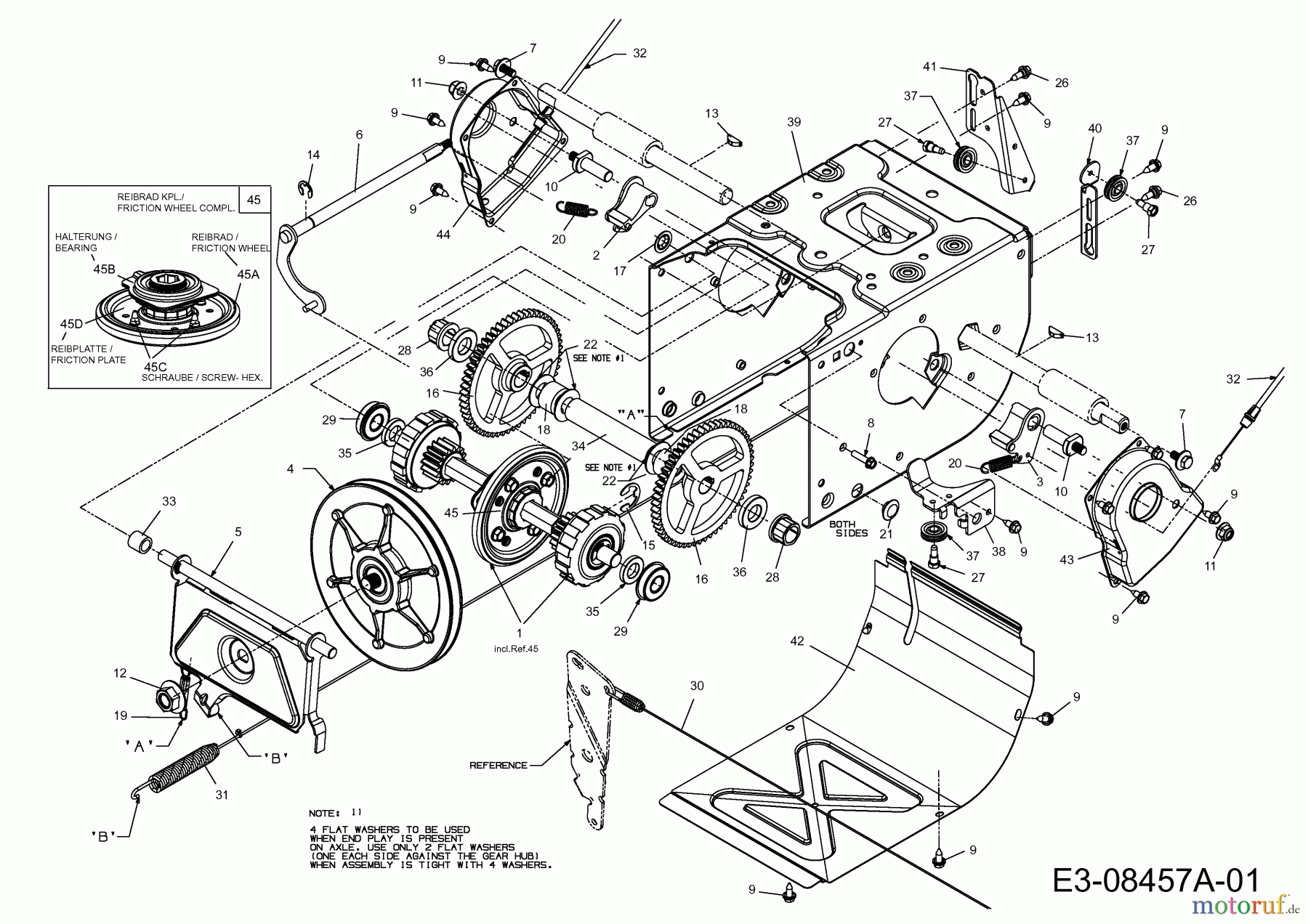Cub Cadet Schneefräsen 528 HD SWE 31AY55KY603 (2014) Fahrantrieb