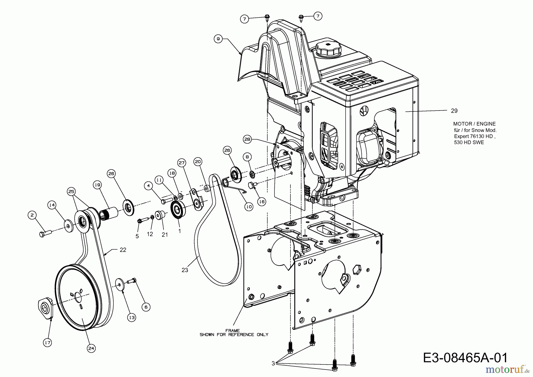 Cub Cadet Schneefräsen 530 HD SWE 31AY57KZ603 (2014) Keilriemen, Motor, Tank