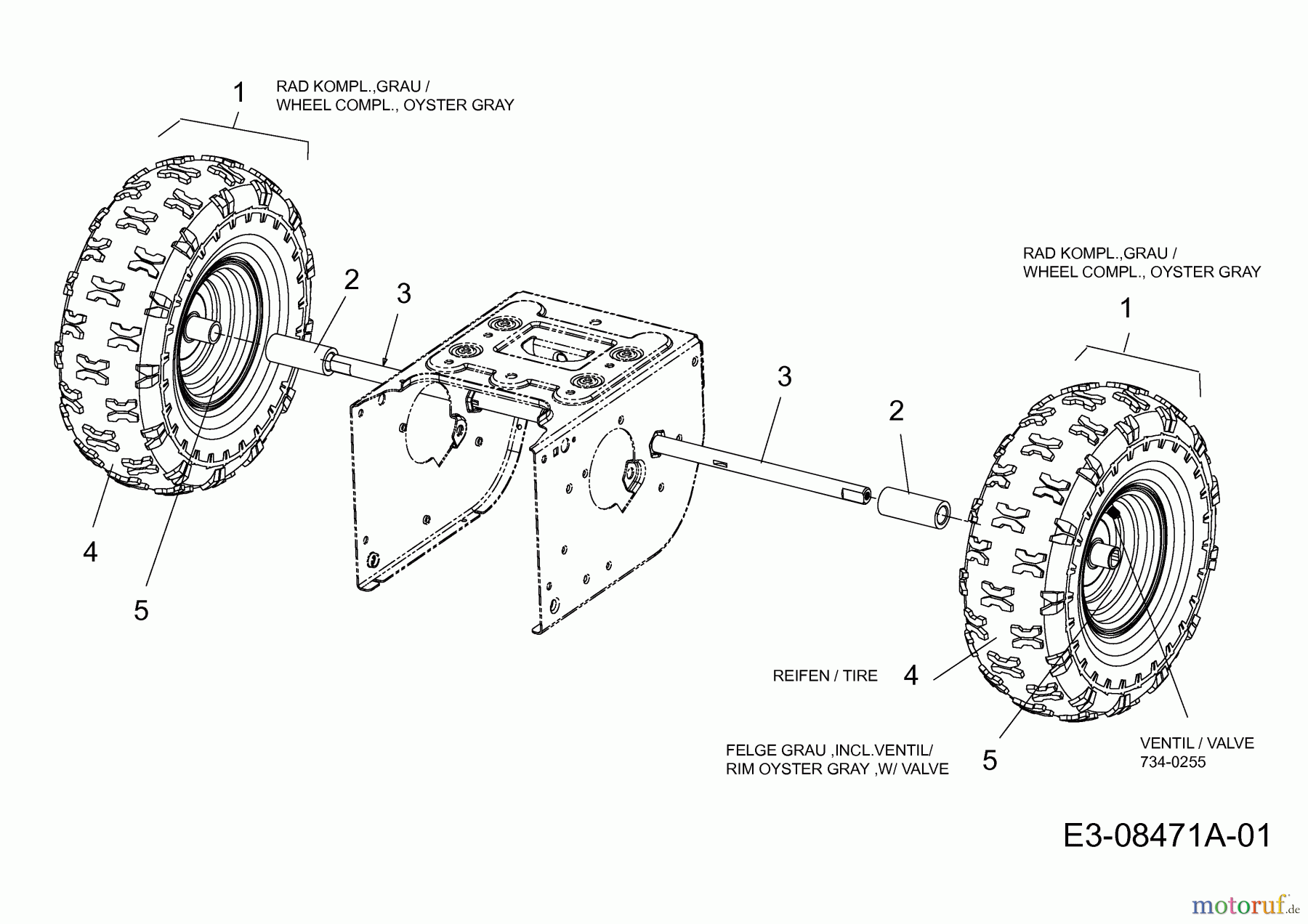 MTD Schneefräsen ME 61 K 31AY53T2696 (2014) Räder