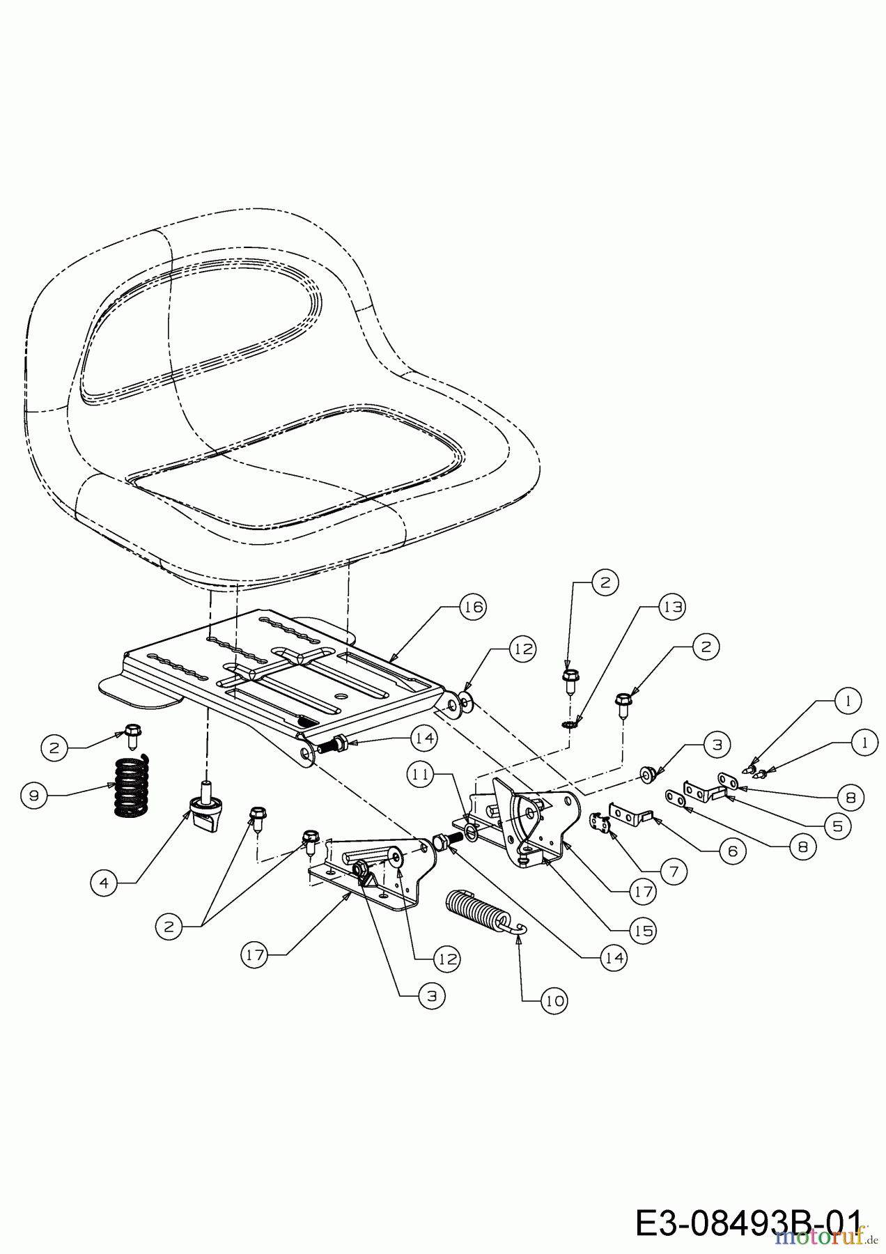 Troy-Bilt Rasentraktoren Horse XP 46 13AX79KT309  (2017) Sitzträger