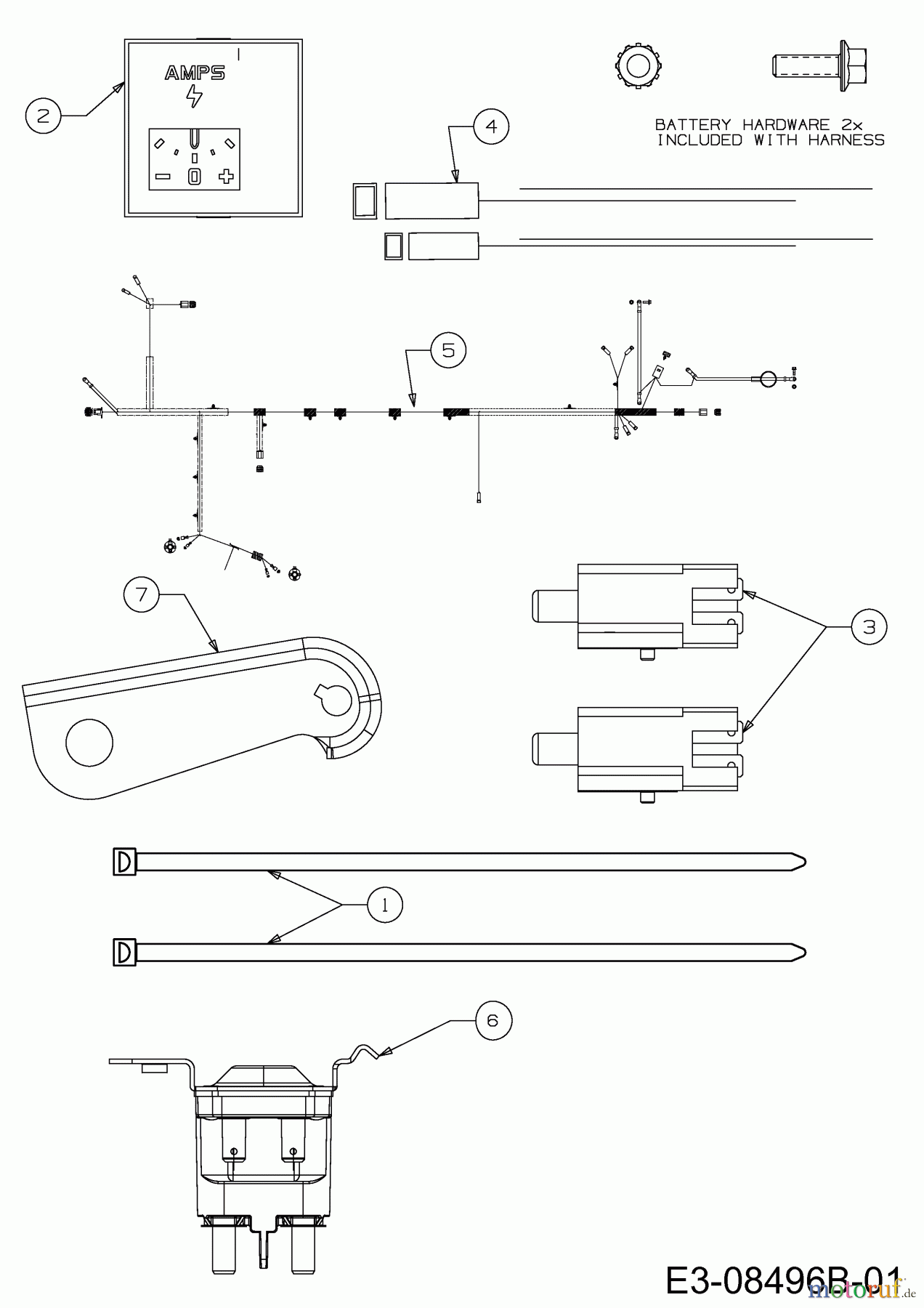 MTD Rasentraktoren 17.5/42 13AN775S308  (2014) Elektroteile