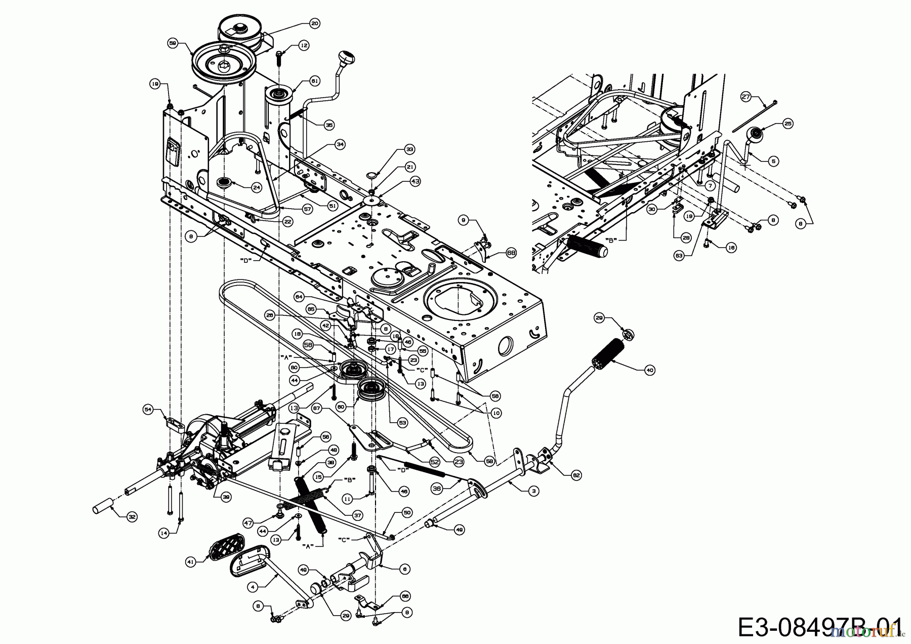  MTD Rasentraktoren Optima LG 155 13TM77KG678  (2014) Fahrantrieb