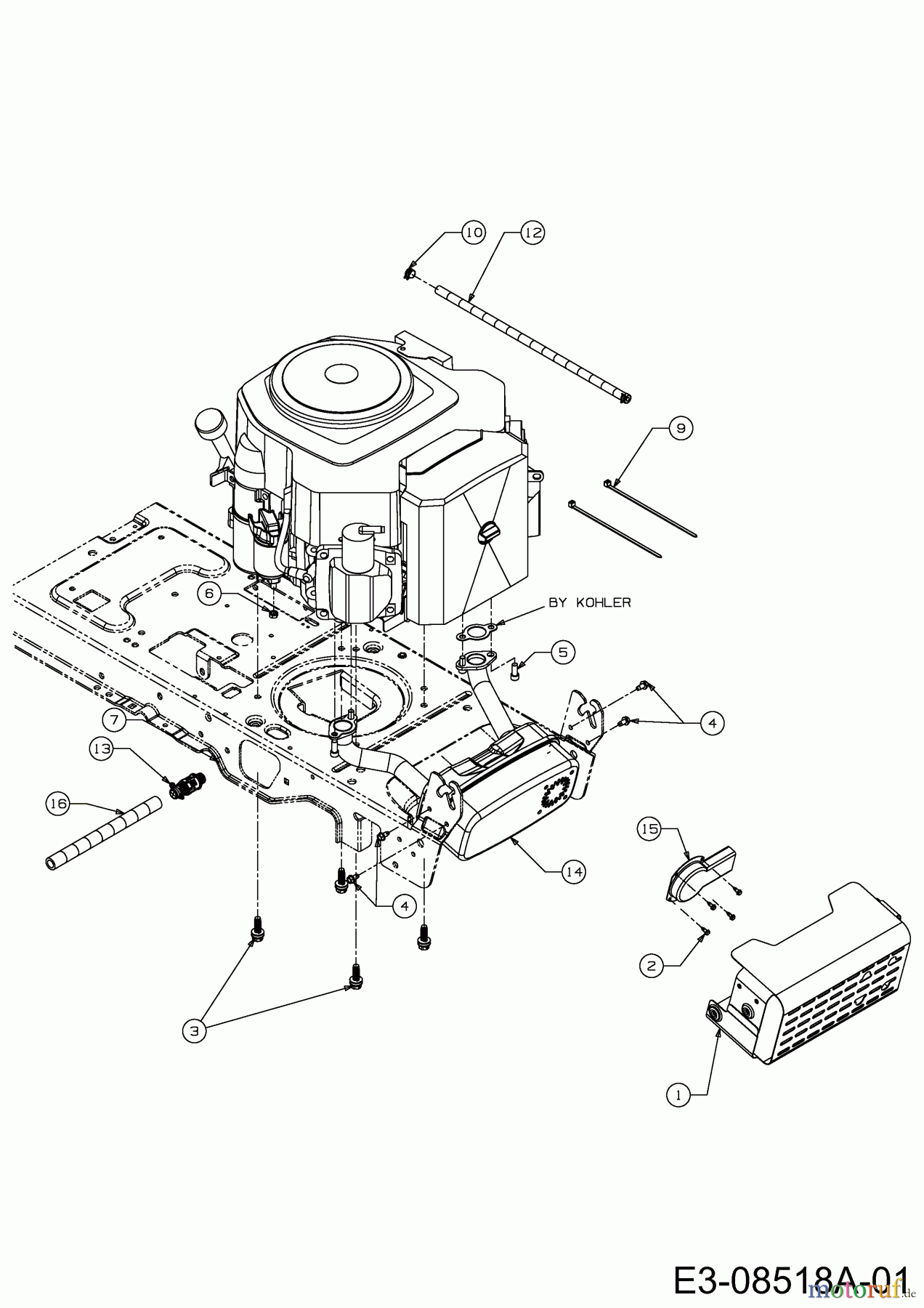 Cub Cadet Rasentraktoren LTX 1050 13AP91AP330  (2012) Motorzubehör