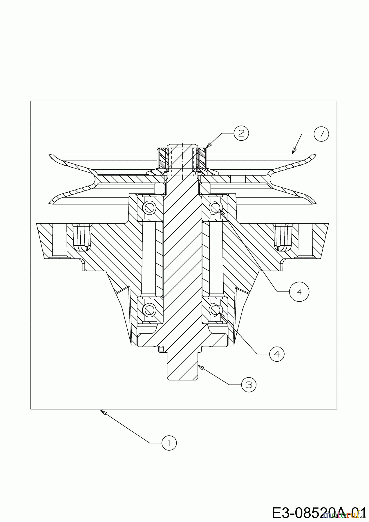 Cub Cadet Rasentraktoren LTX 1050 13AP91AP330  (2012) Messerspindel 618-05016