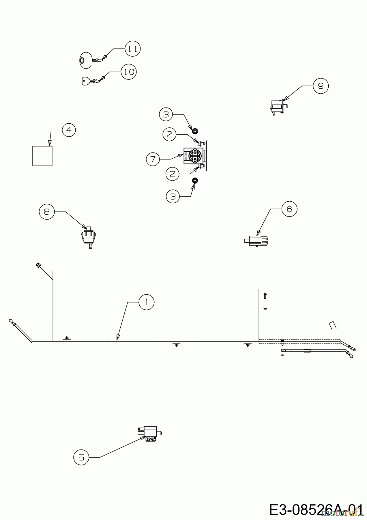 Cub Cadet Rasentraktoren LTX 1045 13WX91AT010 (2013) Elektroteile