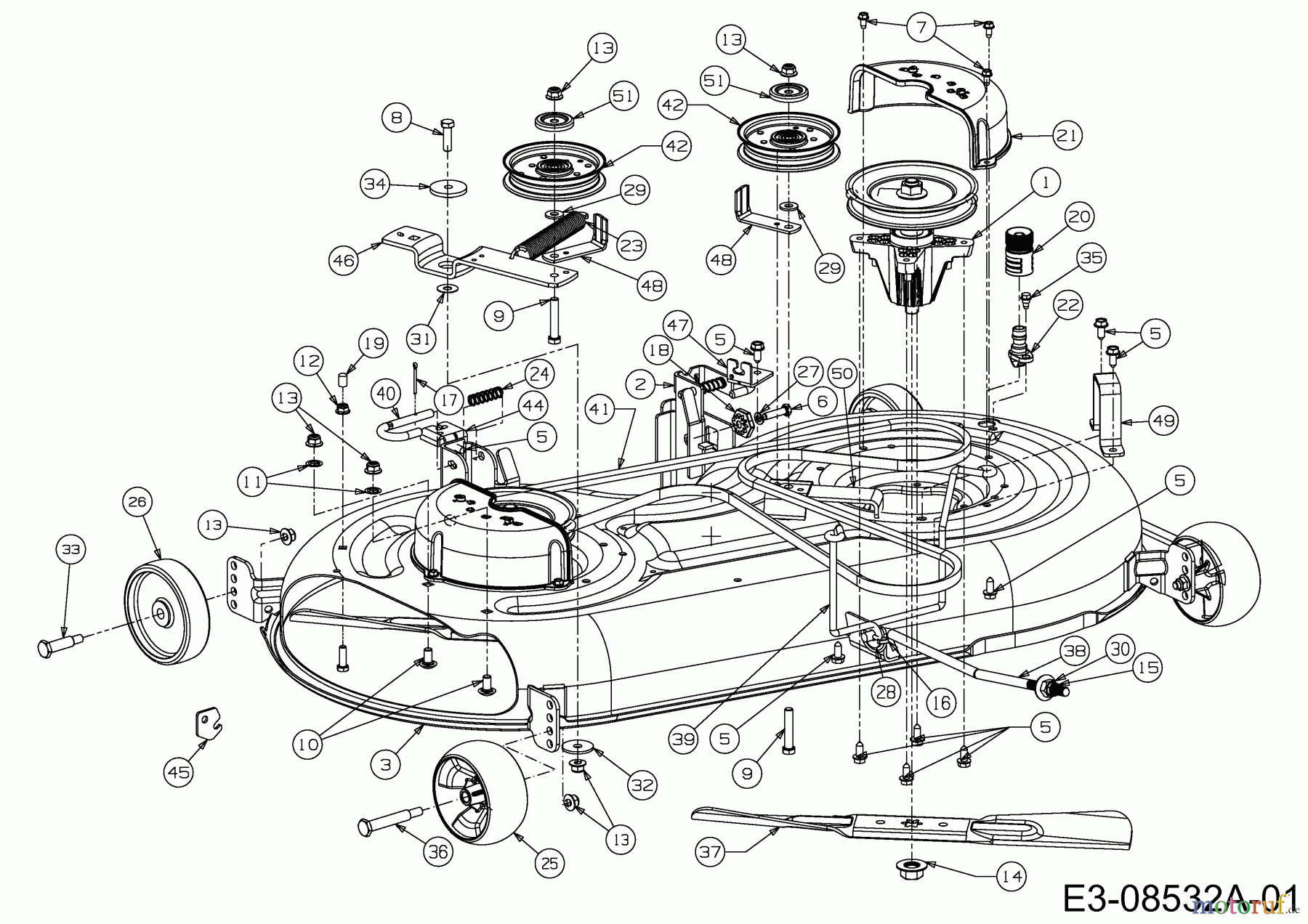  Cub Cadet Rasentraktoren LTX 1042 13AP91AS330  (2013) Mähwerk S (42
